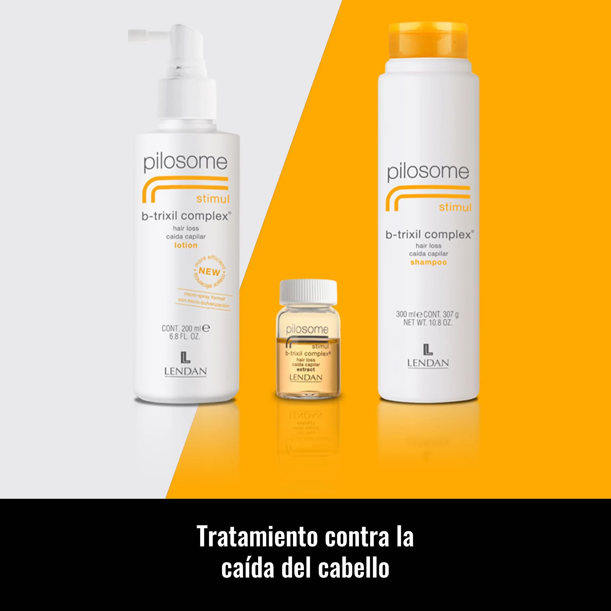 Champú Anticaída LENDAN Pilosome Stimul B-Trixil Complex 300 ml Estimula el Crecimiento del Cabello