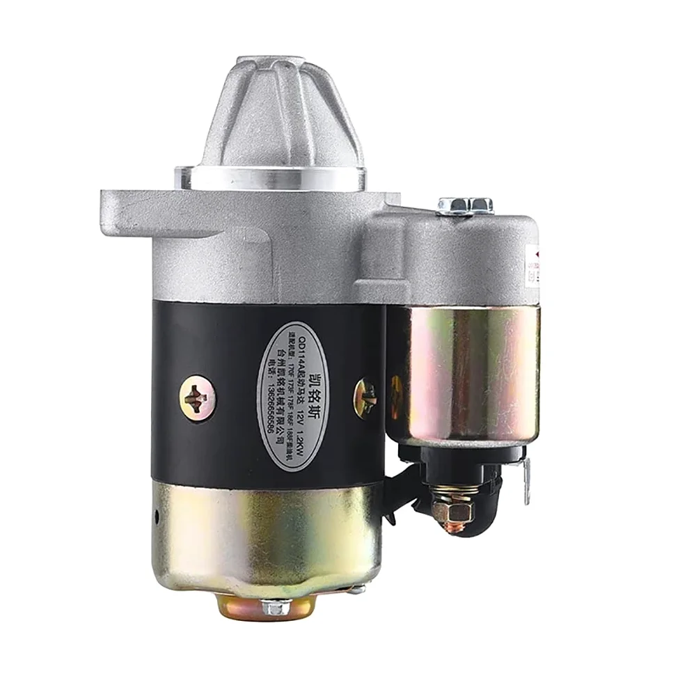 Bomba De Motor De Arranque De Motor Diesel, Grupo Electrógeno De Arranque Eléctrico, Arrancador De Motor 12V 1.2KW QD114A (Adelante)