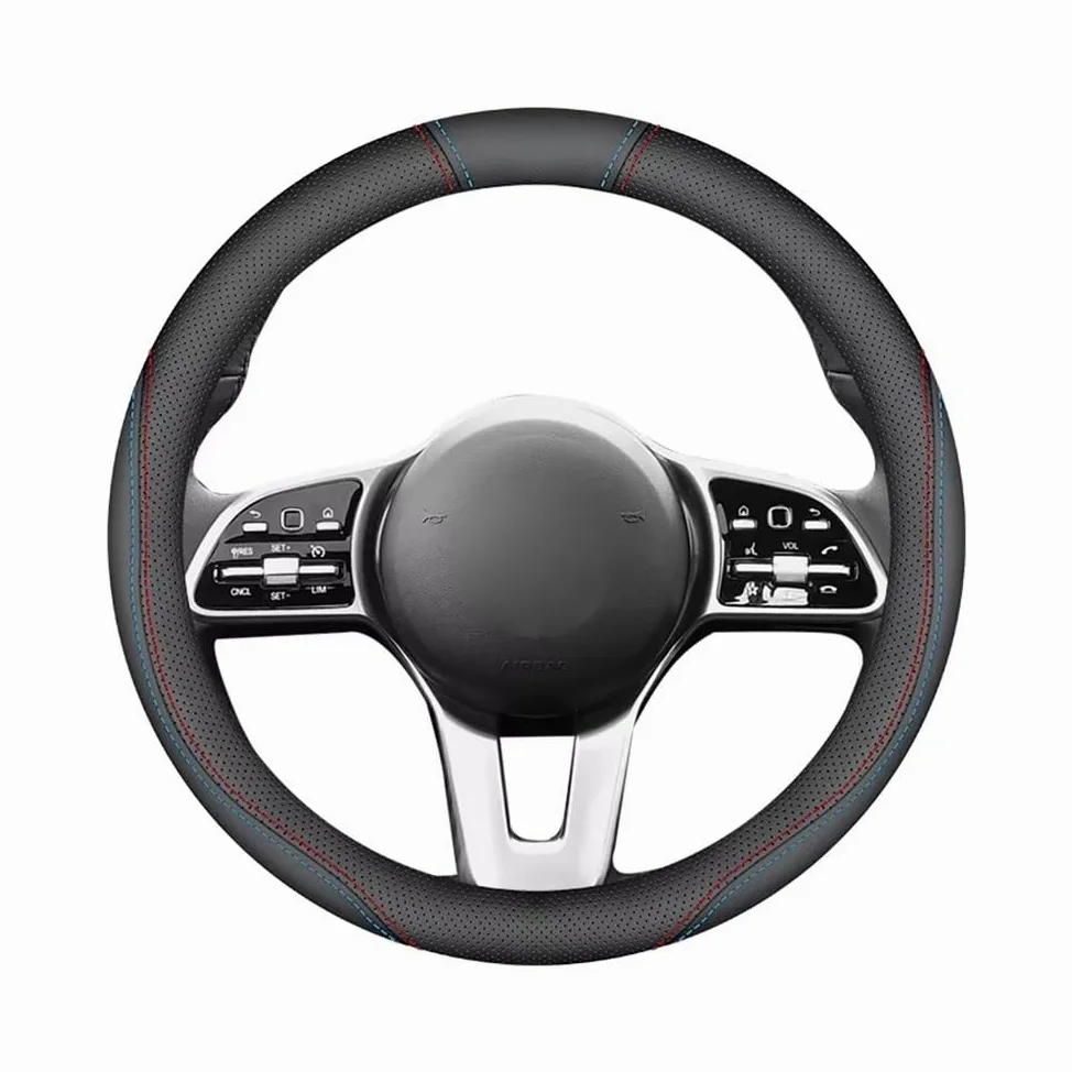 Funda Volante Coche Funda de PU Antideslizante para Volante Coche para Santa para Sonata para Tucson para Kona I30 IX25 IX35