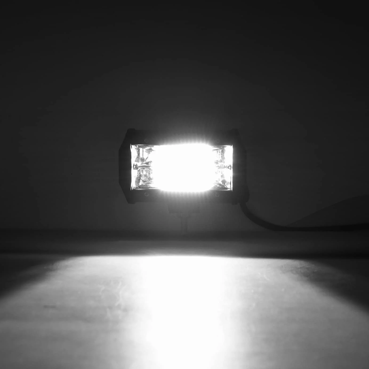 RIGIDON 72W 5" LED Work Light Bar Magnetic Base 12V 24V Flood Light for Car Truck Off-Road