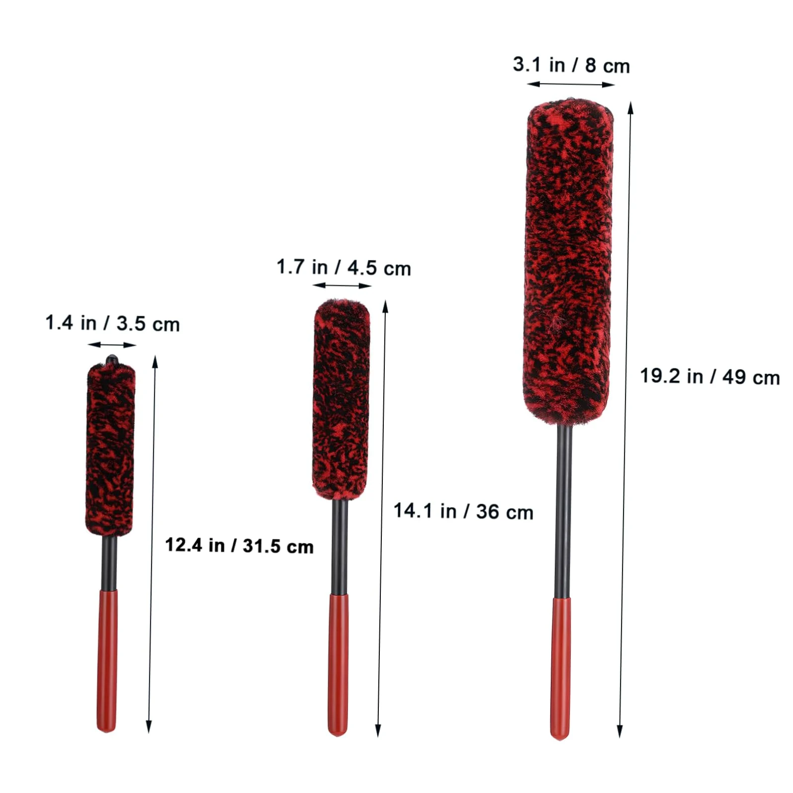 Alipis Cepillo De Limpieza De Neumáticos Detallado Fuerza Cepillo De Limpieza De Automóviles Cepillo para Neumáticos Cepillo para Fregar Ruedas Cepillo De Rueda Lana 3 Piezas X 4