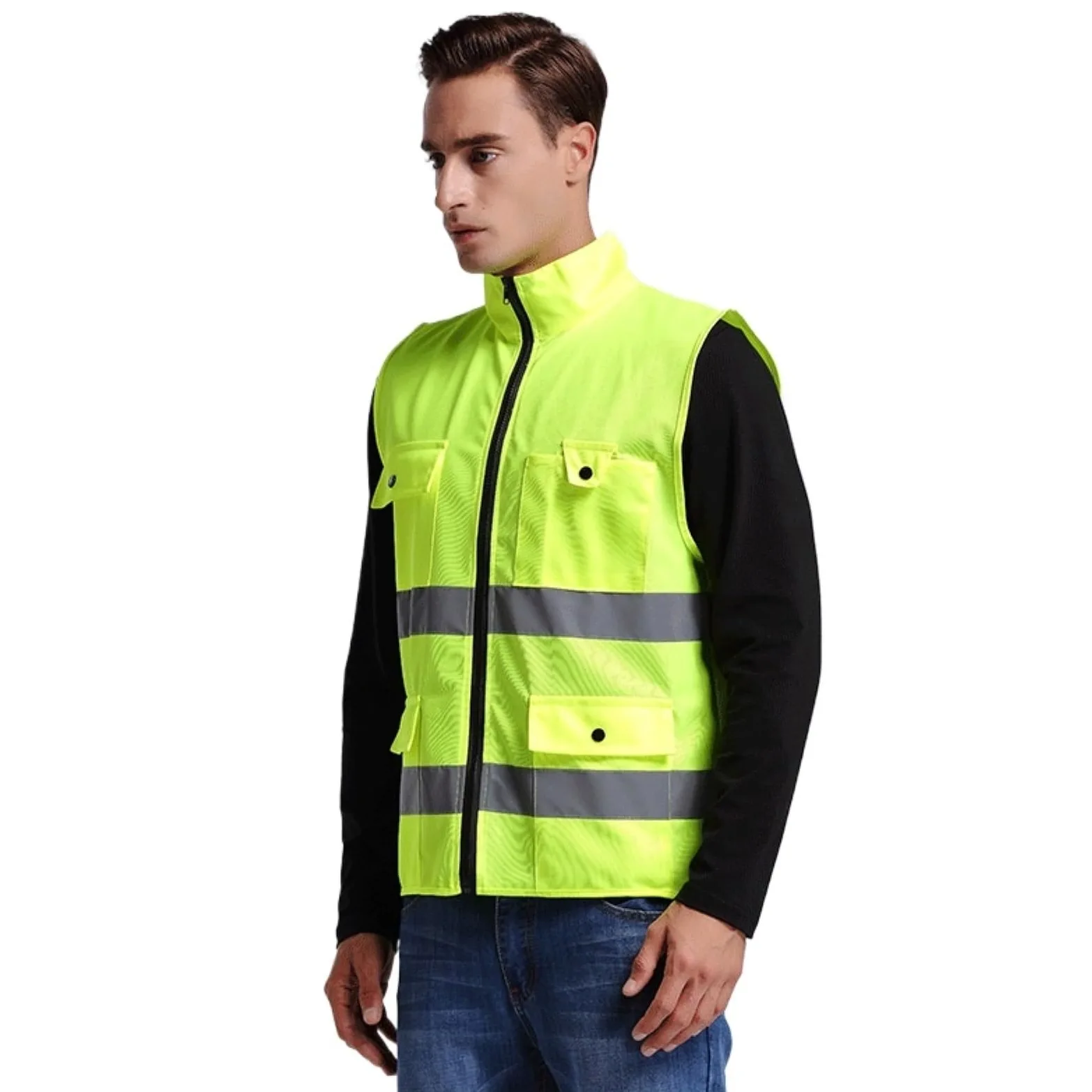 Chaleco Reflectante Multifuncional, Ropa Fluorescente De Seguridad Vial