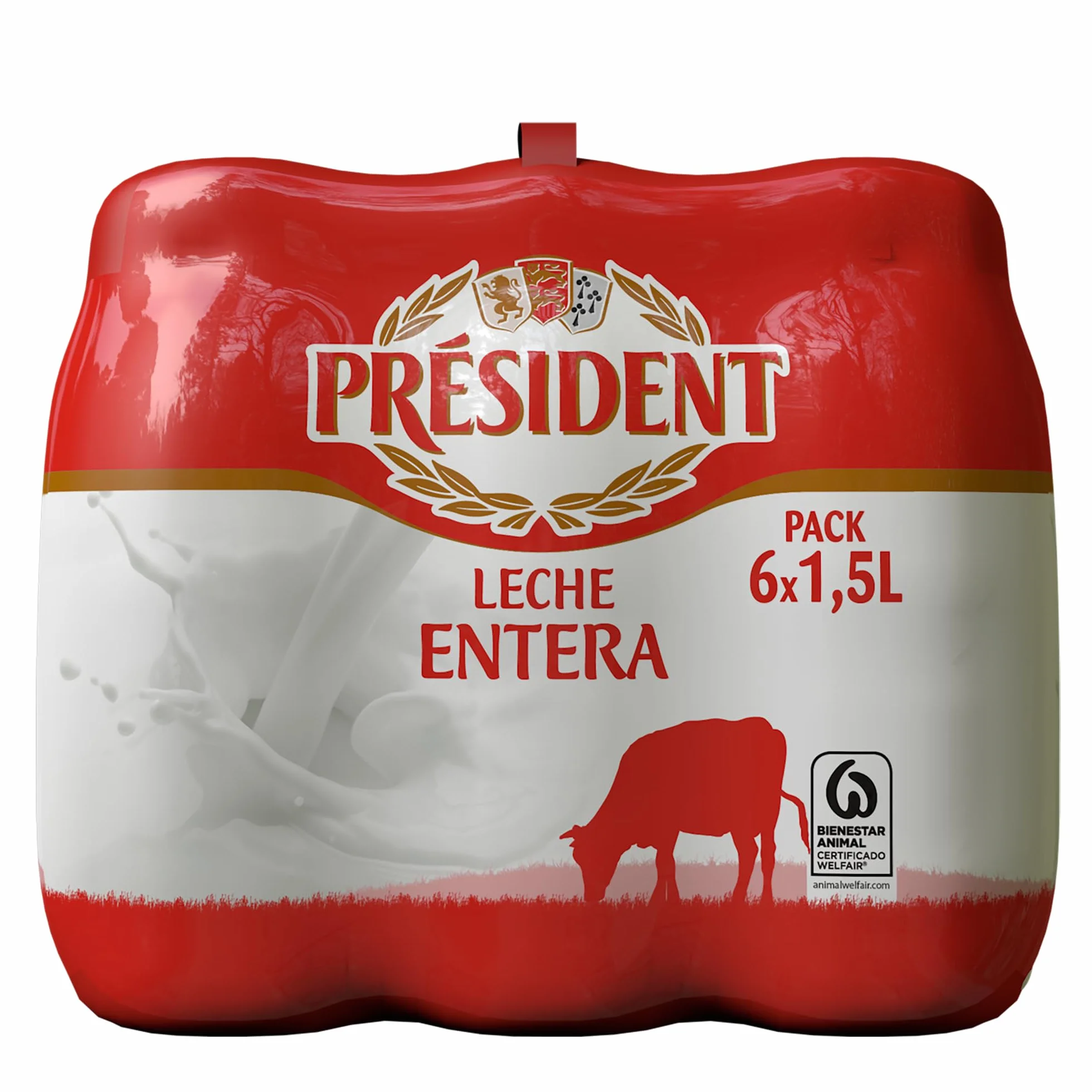 Président Leche Entera Bienestar Animal UHT Pack 6 x 1,5L