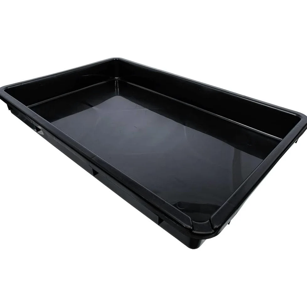 D-Work - Bandeja multifunción (42 L, 88 x 60 x 11 cm), color negro, boquilla para vertedero, práctica y resistente,