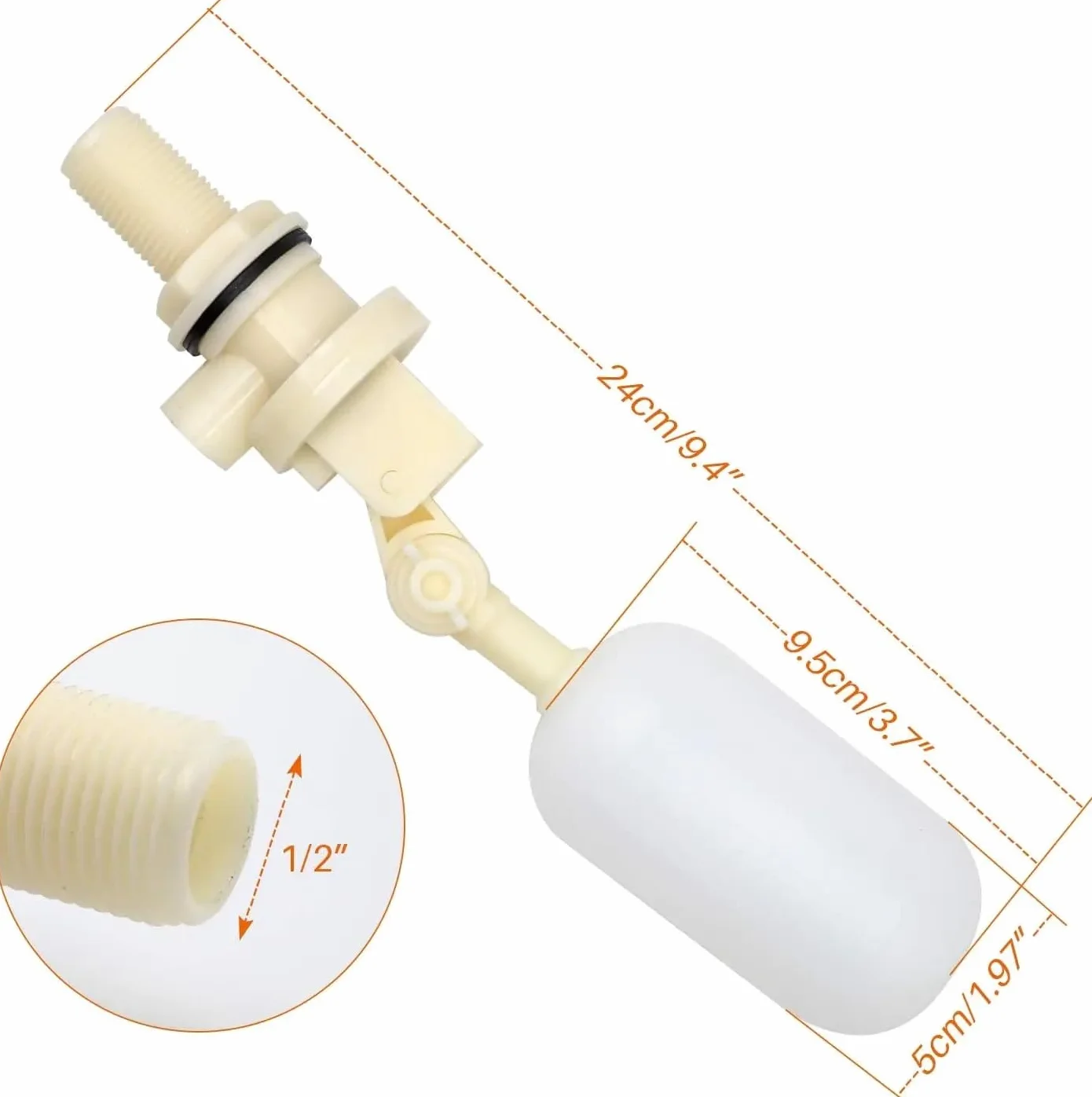 Adaptador de Agua de Red de llenado automático for caravanas y autocaravanas, válvula de Flotador de Repuesto for Aquaroll Aquaruis Rolly Poly, Piezas for automóviles