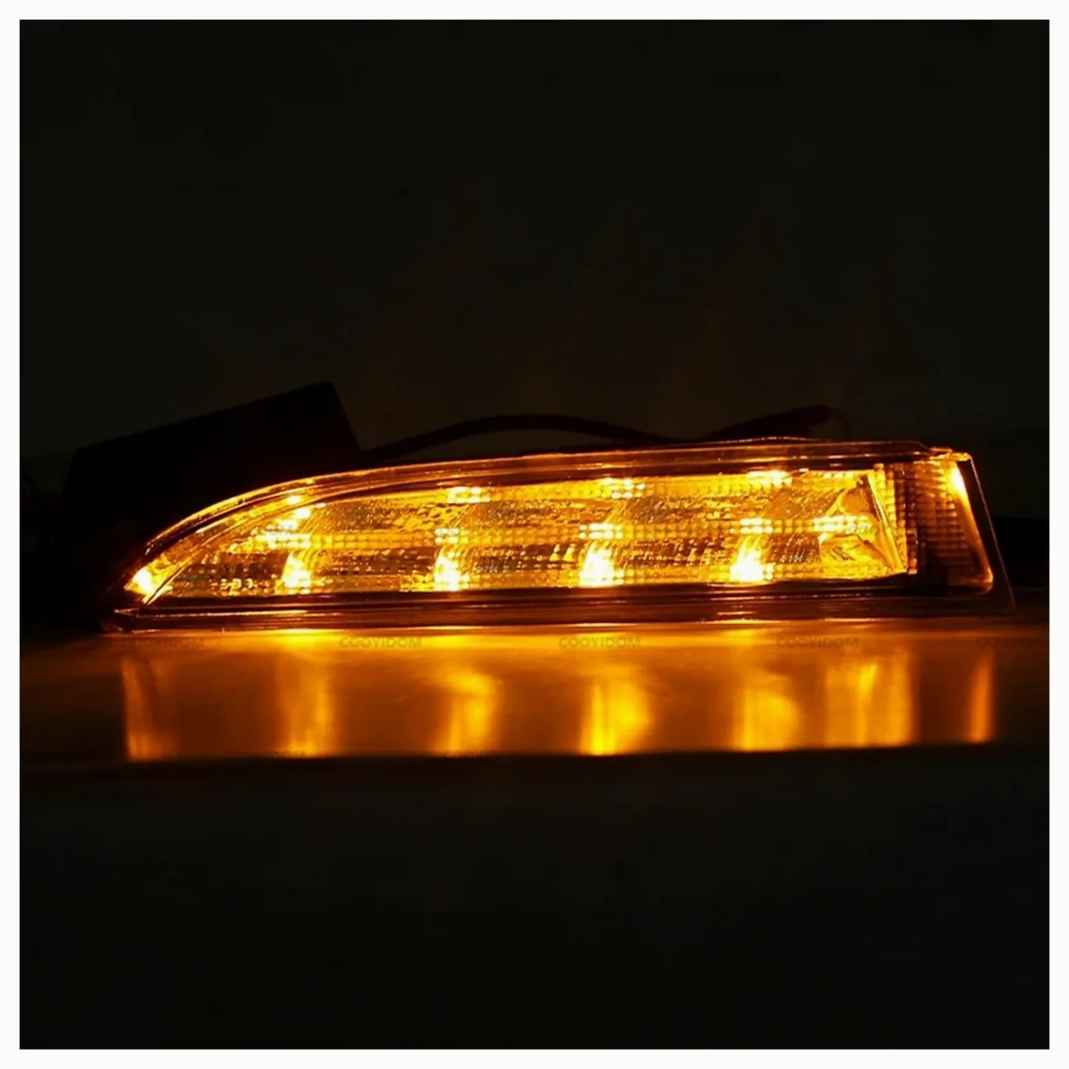 Luces antiniebla para VW para Scirocco R Line 2010 2011 2012 2013 2014 Luces LED Circulación Diurna DRL para Coche, Luz Antiniebla Blanca, Intermitente Amarillo Faros antiniebla(Derecha)