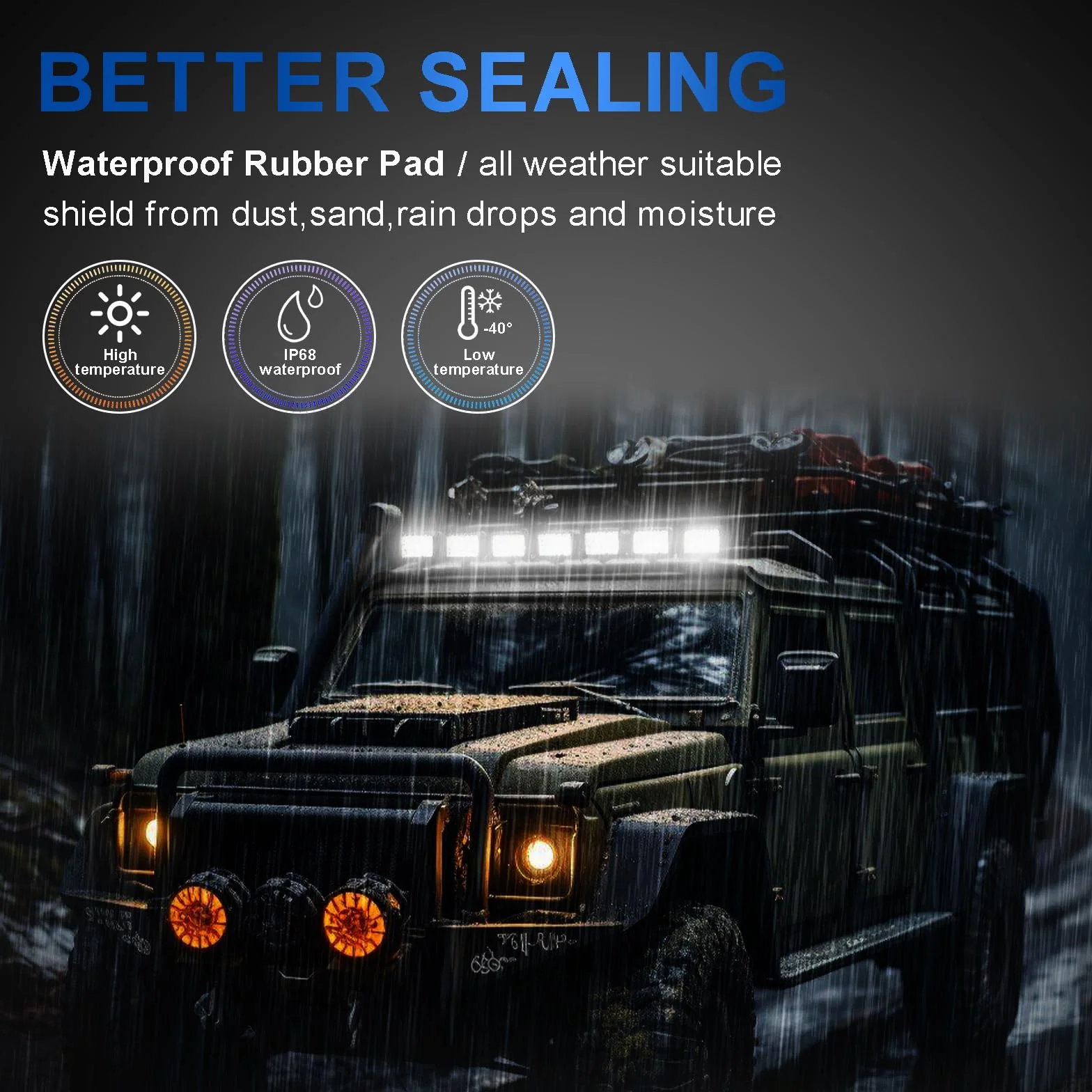 Biqing 2PCS Focos LED Tractor con Hi/Lo Beam,172W Faro Trabajo LED 6Inch Barra LED Tractor 12V 24V Faros Luz Adicionales Luz Antiniebla 27000LM para Coche/SUV/UTV/ATV/Off-Road/Moto/Camión