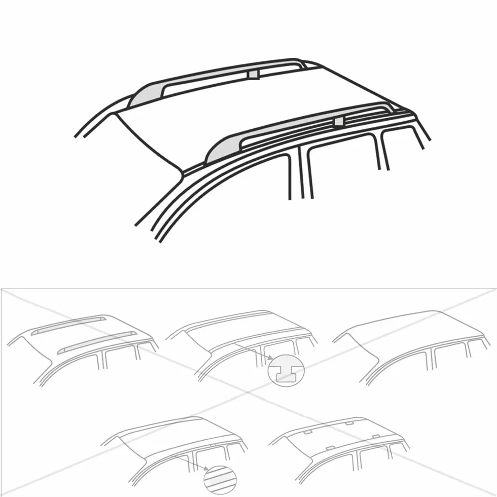 Mossa Barras de Techo Acero aptas para Dacia Duster II SUV 2018-2024 Negro | railing