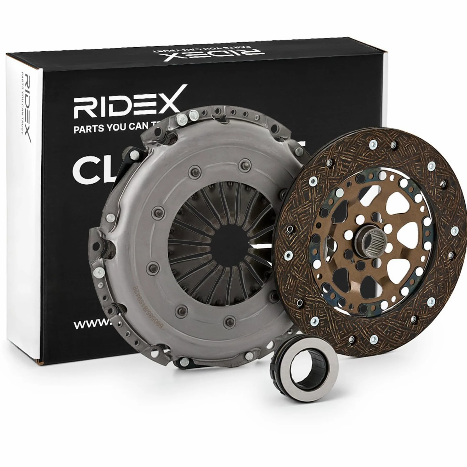 RIDEX 479C0075 Kit de embrague con placa de apriete de embrague con cojinete de desembrague Revisar/sustituir volante doble masa con plato de embrague Compatible con VW Passat B5 GP Variant 3BG, 3B6