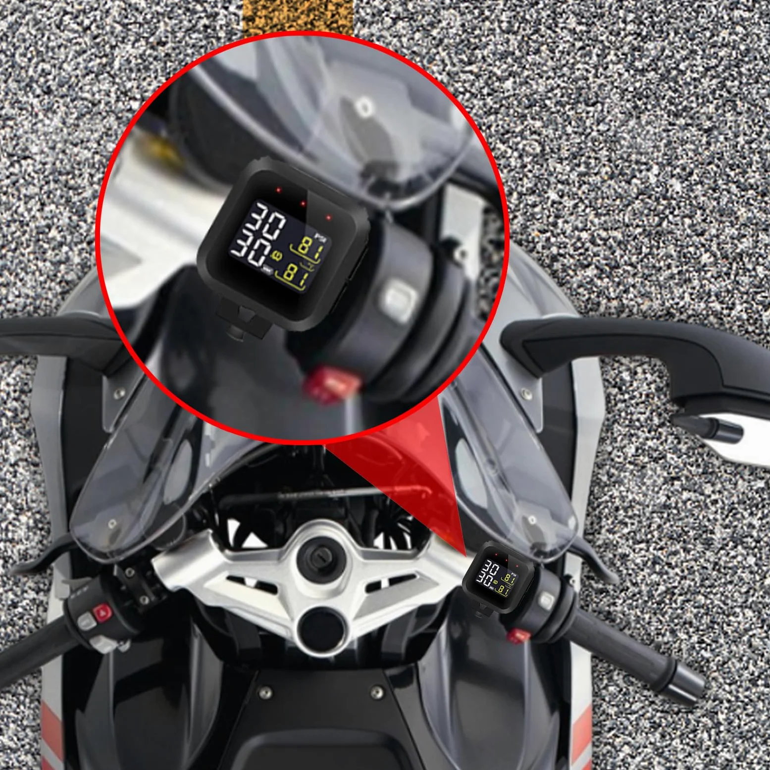Medidor De Presión De Neumáticos Multifuncional En Tiempo Real | Para Motocicleta Para Automóvil Camión Reparación Automotriz Viaje Mantenimiento De Bicicleta Hombres