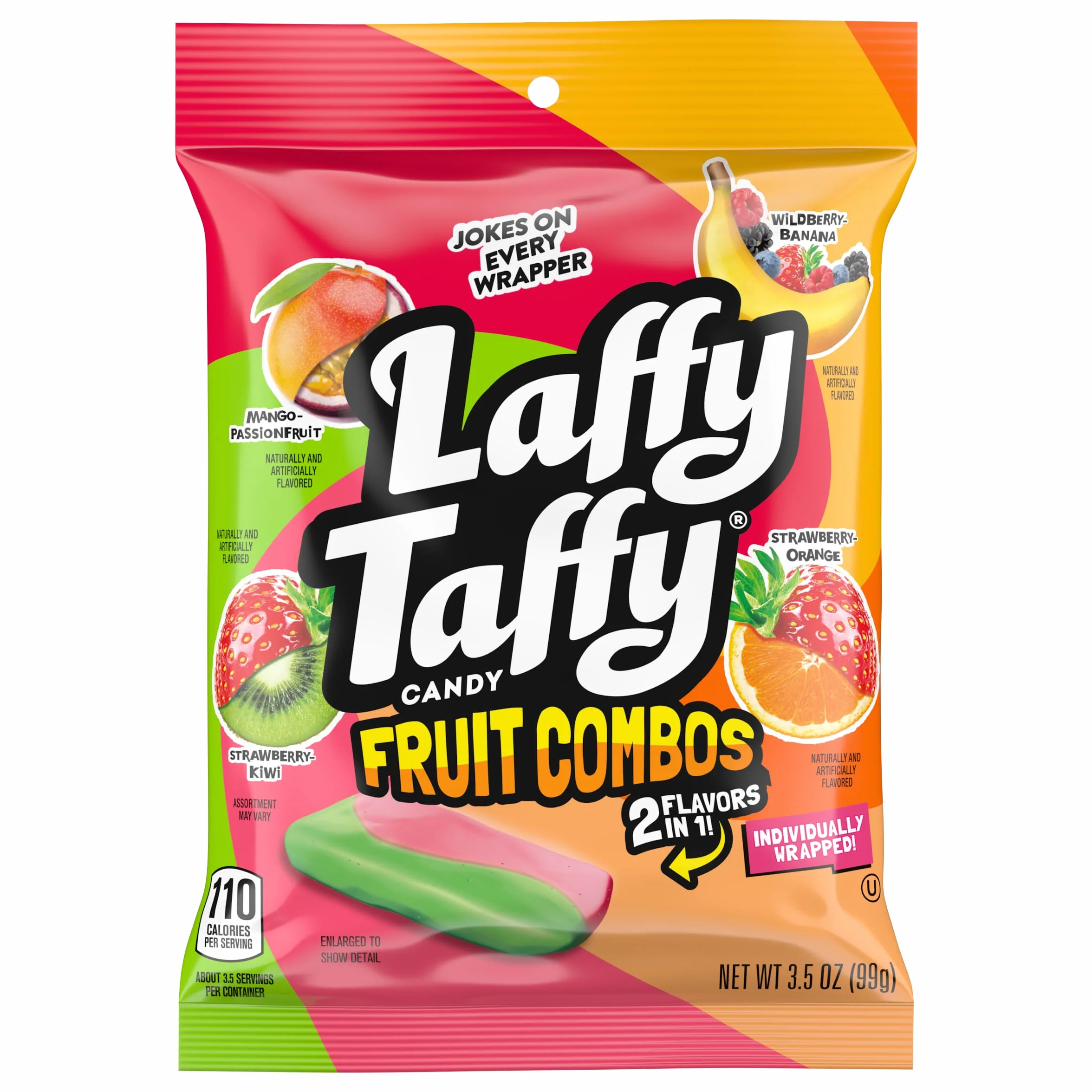 Laffy Taffy Combos de frutas, bolsa de 3.5 onzas