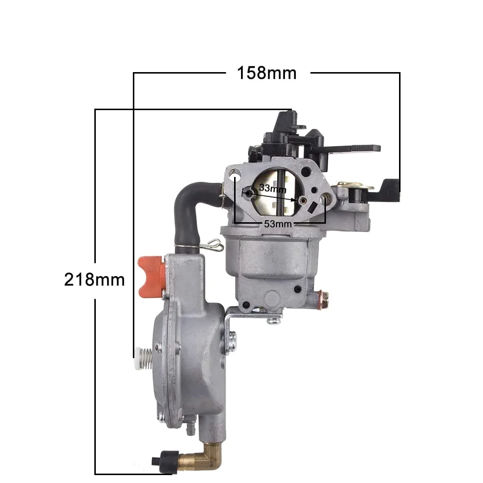 Montaje Carburador 5KW 188F 190F Para LPG Para Piezas Generador Bomba 13HP Carburador Combustible Dual Motor Agua Aceite Gas Doble Propósito Para Kit Conversión NG