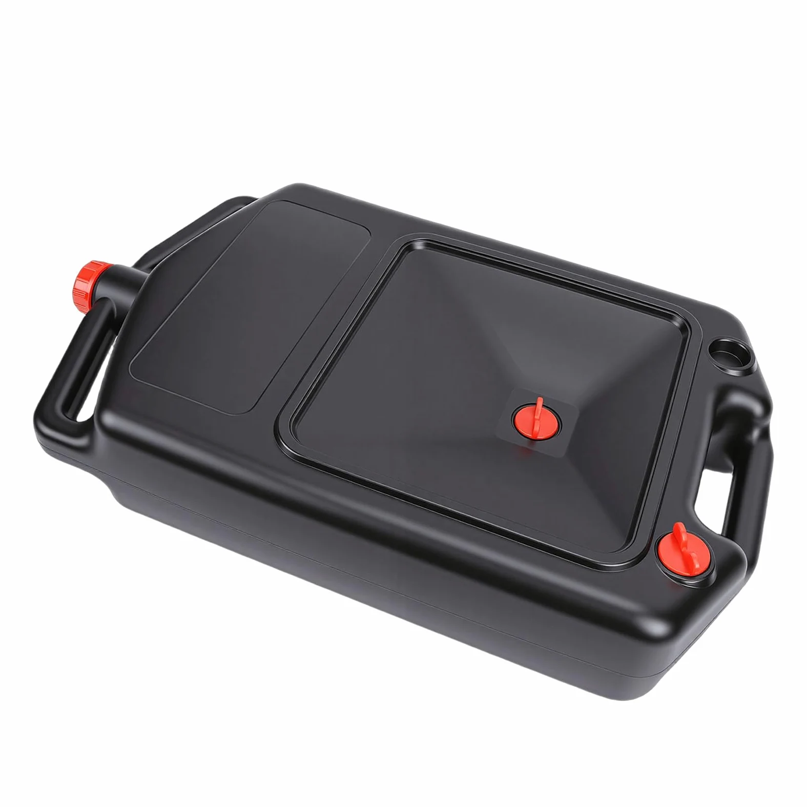 Headerbs Recipiente de Aceite de 12L con Diseño de Perfil bajo y Pico Vertedor para ATVs, Motocicletas, Cortacéspedes y Vehículos de Poca