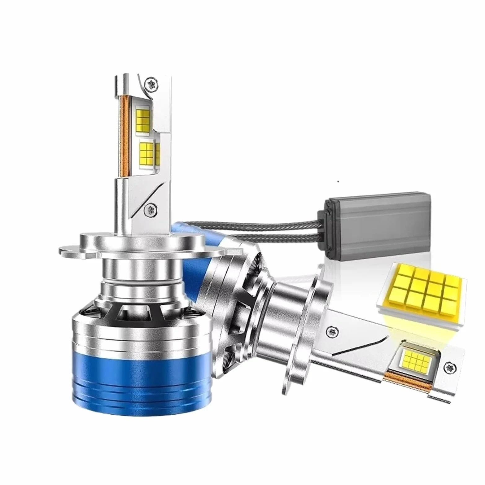 Bombilla para coche 9700W 9000000LM H7 H4 H11 faro Led 9084 CSP Canbus H1 H8 9005 HB3 9006 HB4 9012 HIR2 Turbo lámpara faro de coche 12V Bombilla LED(8580 CSP Chips,H4/9003/HB2 Hi/Lo)