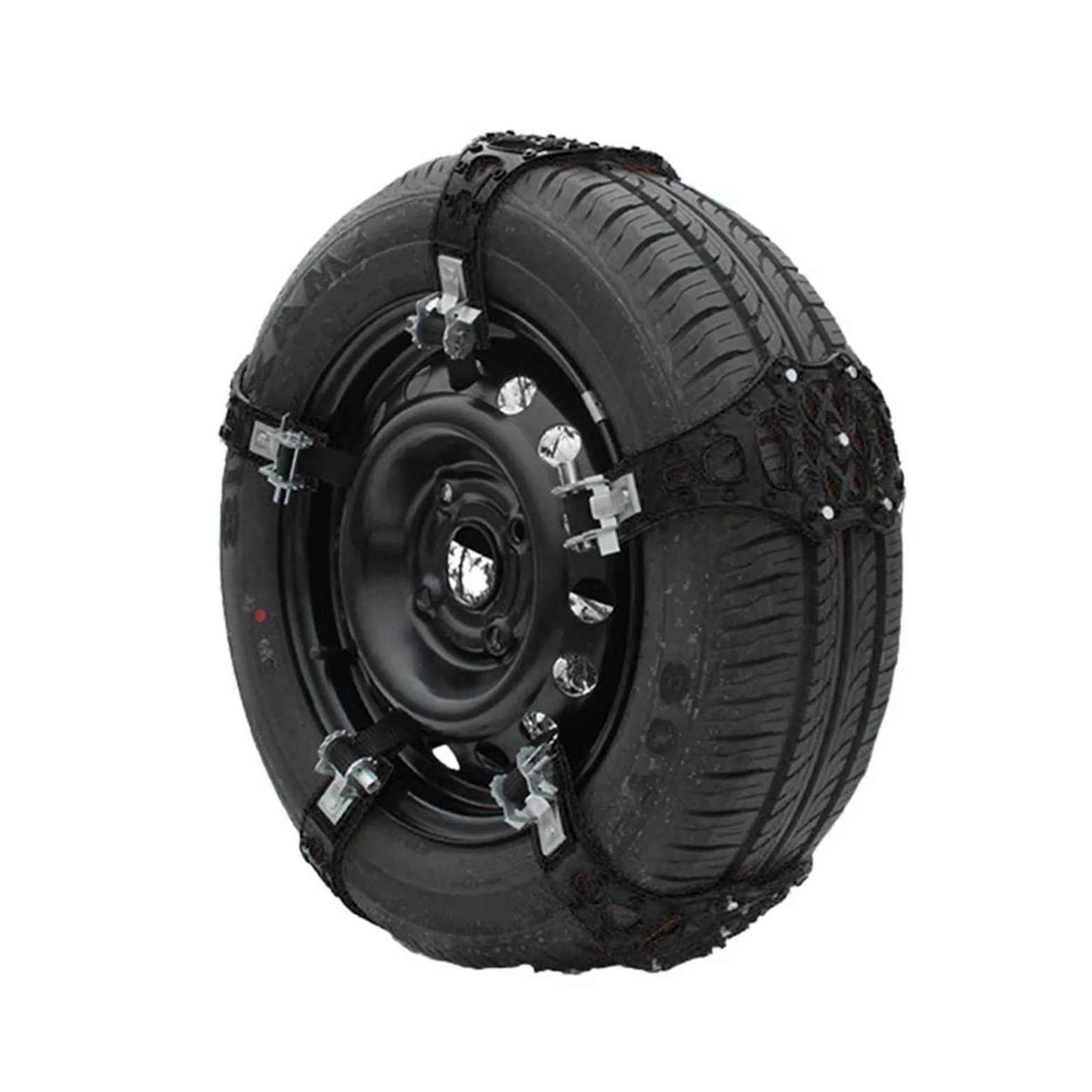 Cadenas de nieve ajustables, Cadenas de nieve for coche TPU negras 36,5x55cm
