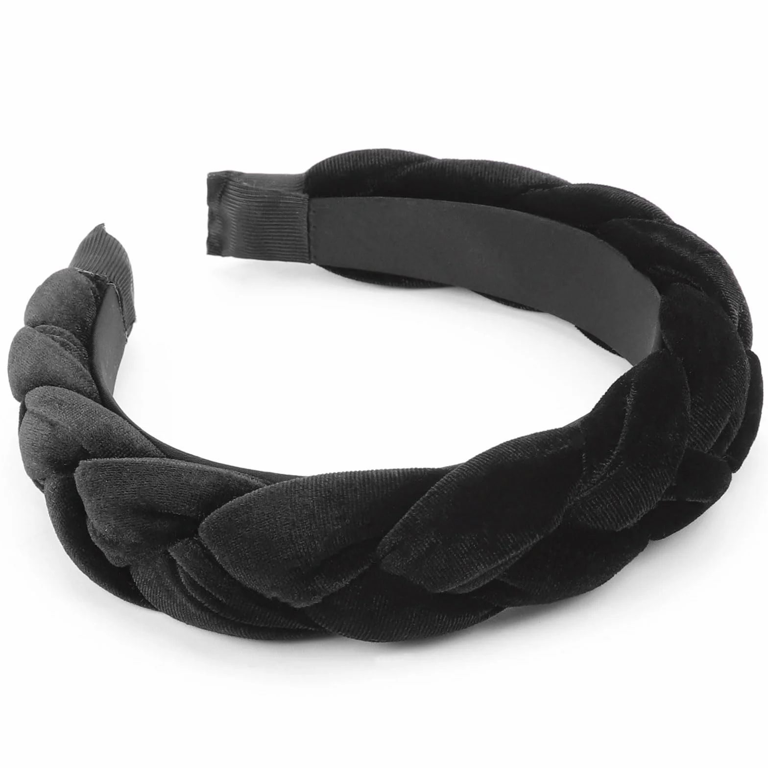 DRESHOW Diademas Trenzadas para Mujer Aro de Terciopelo Elástico Criss Cross Hair Bands