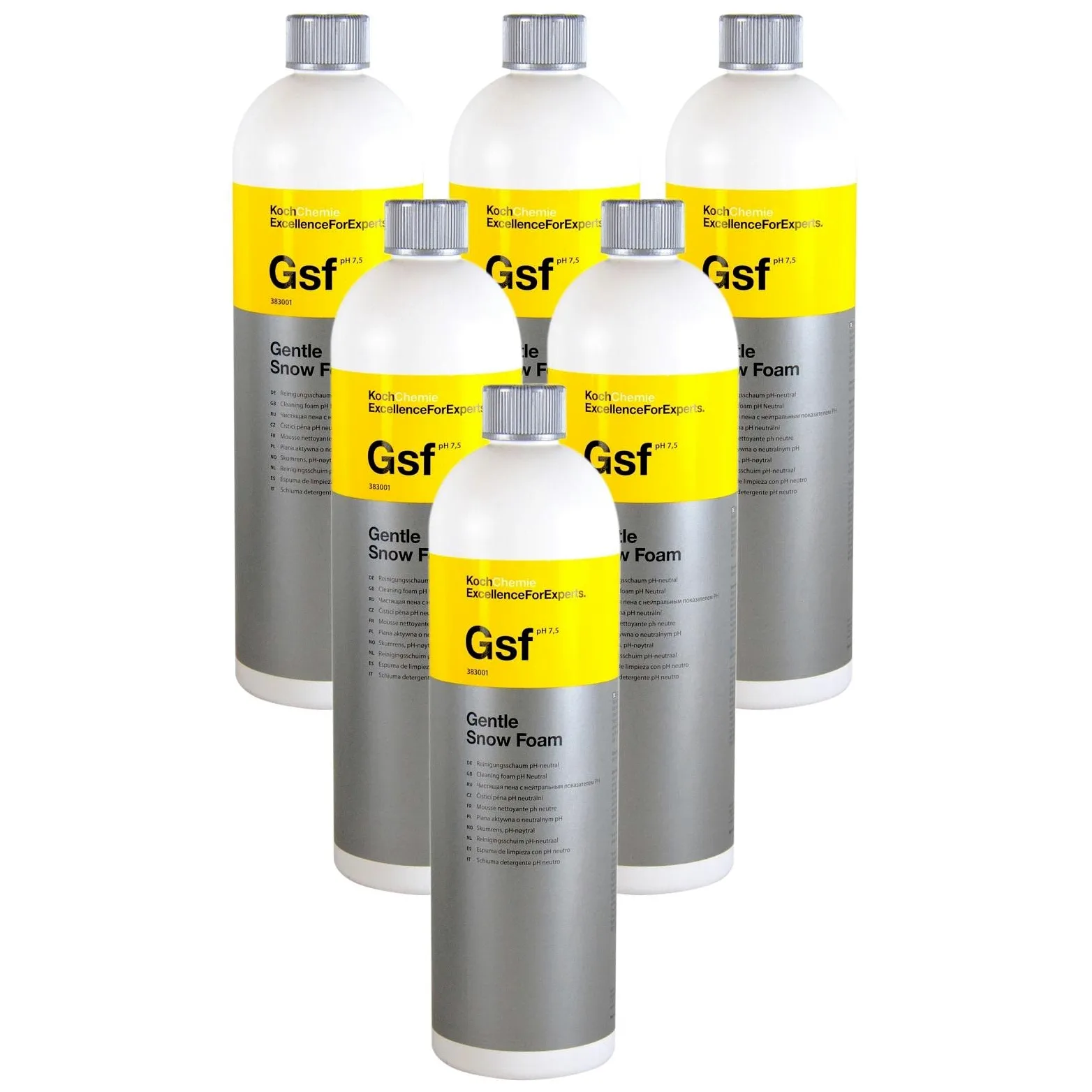 Koch Química 6 x GSF Gentle Snow Foam Limpieza Espuma Ph Neutro 1 L
