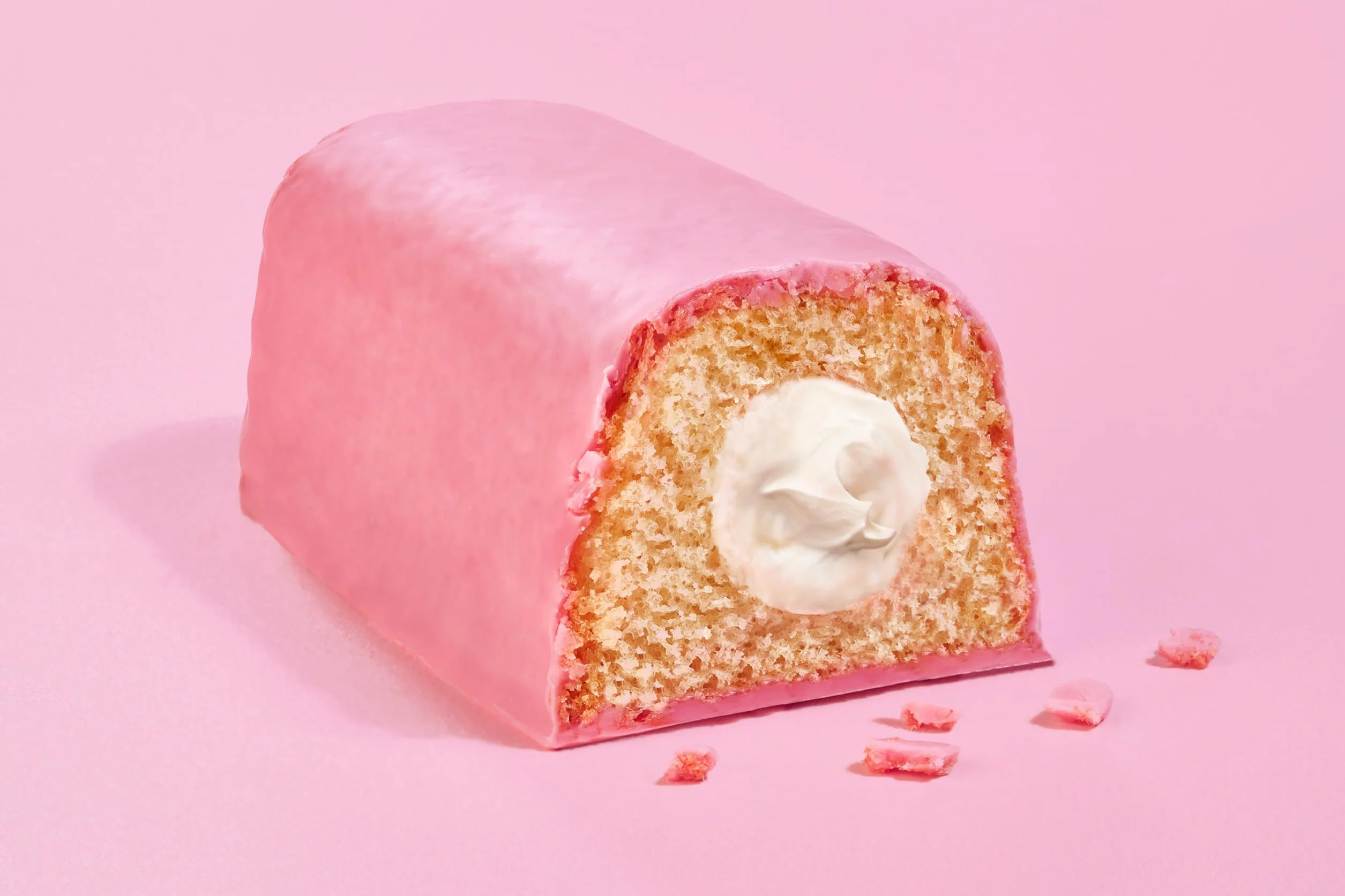 Bimbo Pantera Rosa Bizcocho Relleno de Crema con Cobertura Crujente Rosa, 3 unidades 165 g