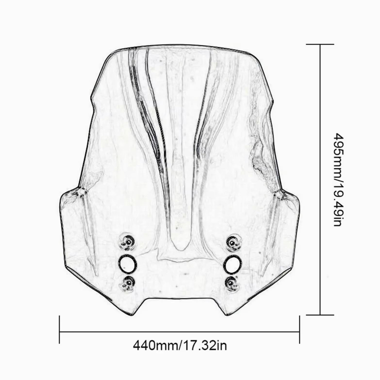 Para Kawasaki Para Versys 1000 650 2015 2016 2017 2018 Para Versys 650 Parabrisas Delantero Deflectores De Aire Parabrisas Del Motor Parabrisas Deportivo Visera Deflector(Clear)