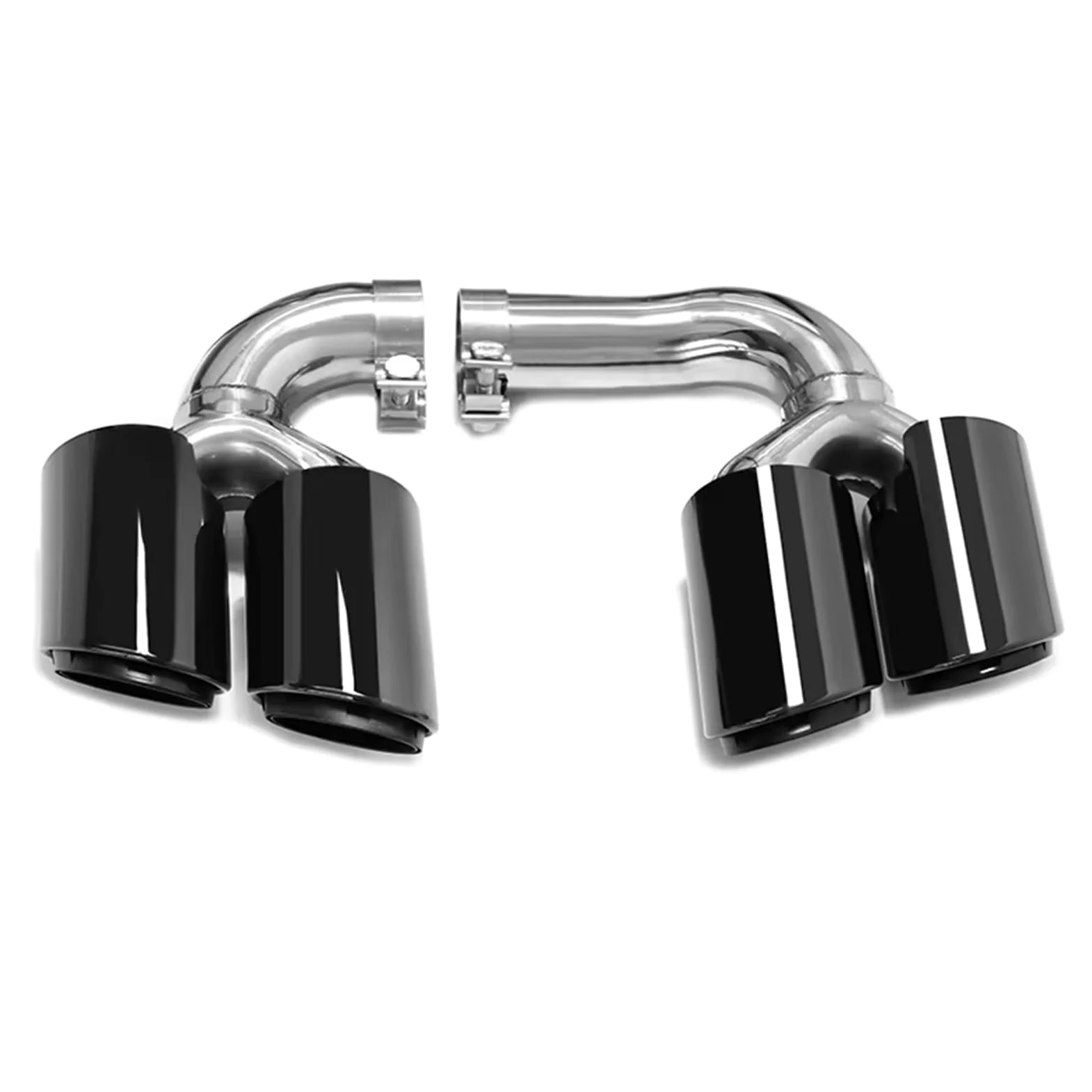Tubo de Escape para Cayenne 9Y0 SUV 3.0 2018+ Gasolina Punta de Escape Tubo de Escape cudruple Gasolina Negro