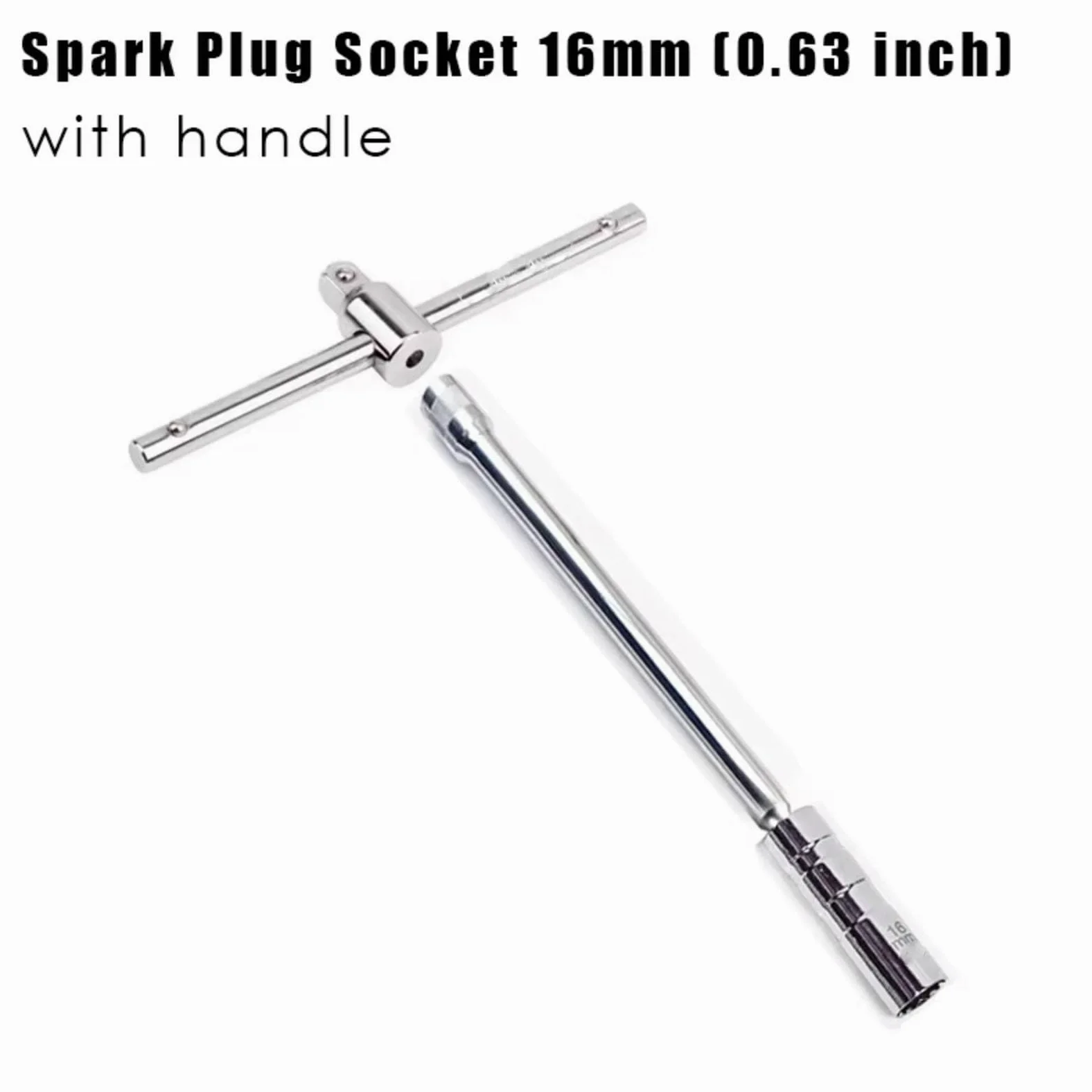 Llaves de bujías Extracción De Torsión Automática Enchufe Bujía Herramienta Magnética Llave Giratoria Extensión Larga Reparación Instalación 16mm(16mm)