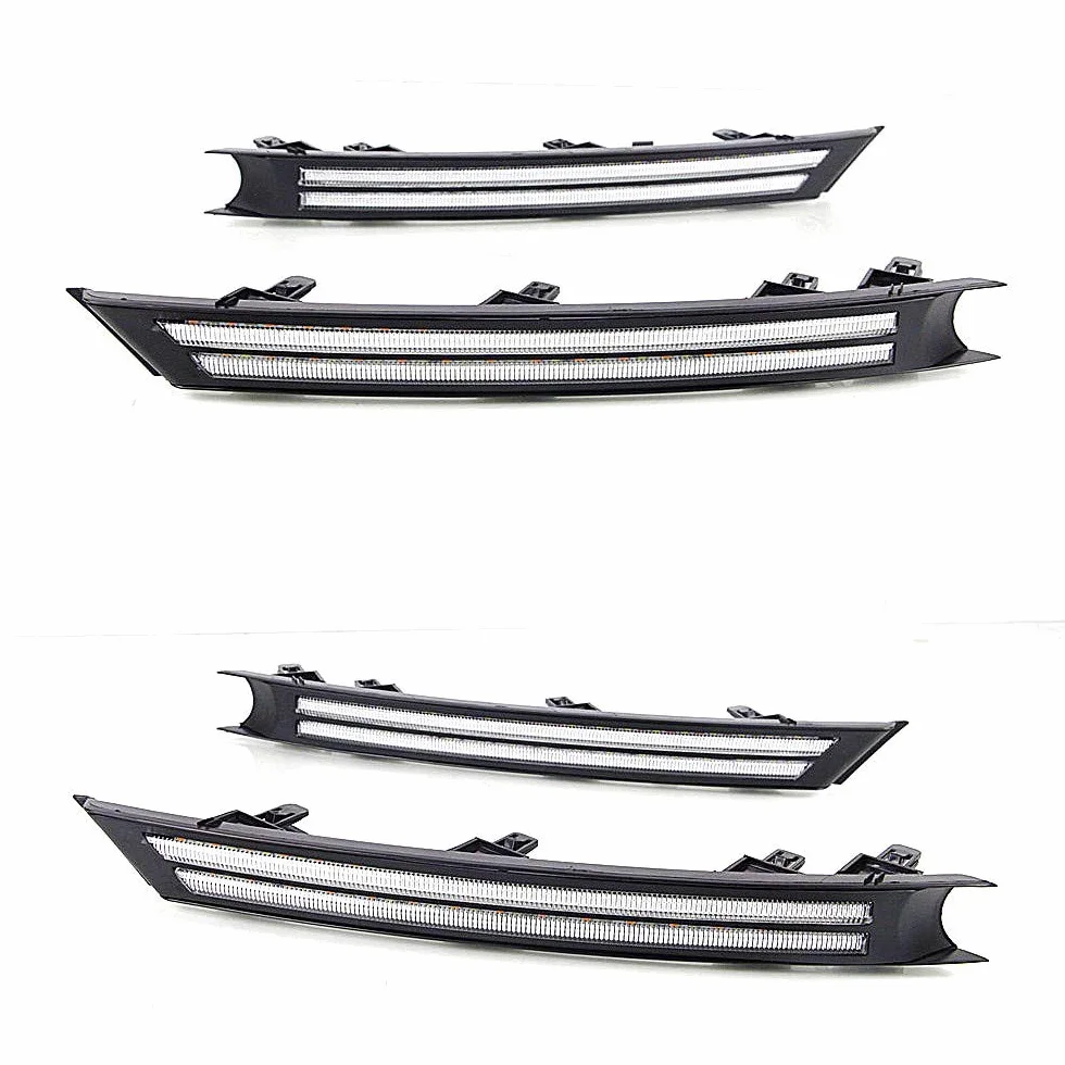 Luces diurnas LED DRL para compatible for Mazda CX-5 CX-8 2017-2021, LED parachoques delantero DRL + amarillo Streamer luces de señalización