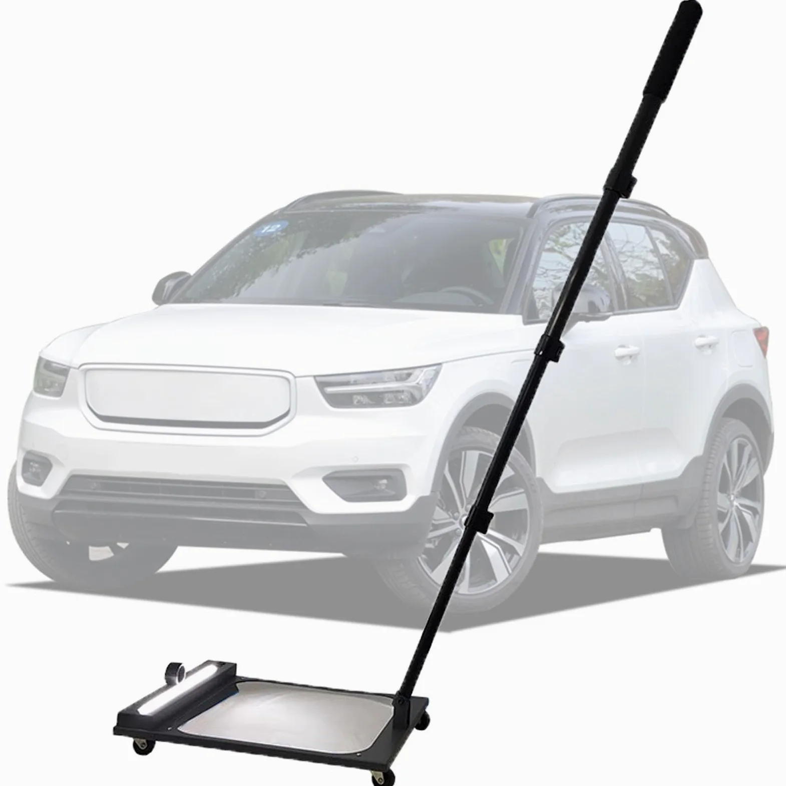 Espejo De Inspección De Bajos De Vehículos con Luz Led Y Ruedas - Espejo De Seguridad Telescópico Portátil para La Inspección De Bajos De Automóviles, Camiones Y Esq