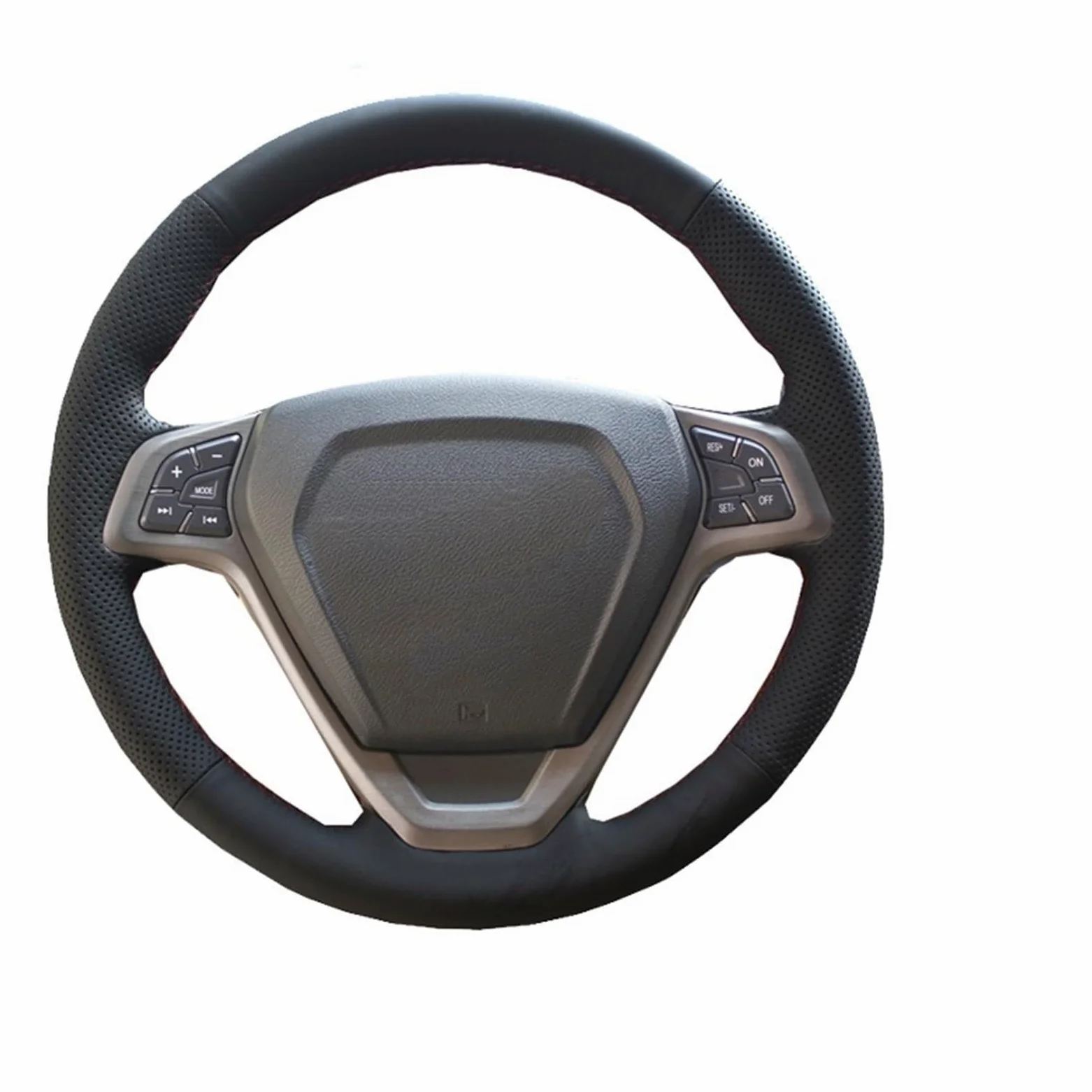 Funda para Volante De Coche Cosida A Mano, Envoltura Cuero Vaca Trenzada En El para Chery para Tiggo 3 2011 2012 2013-2018(Brown Thread)