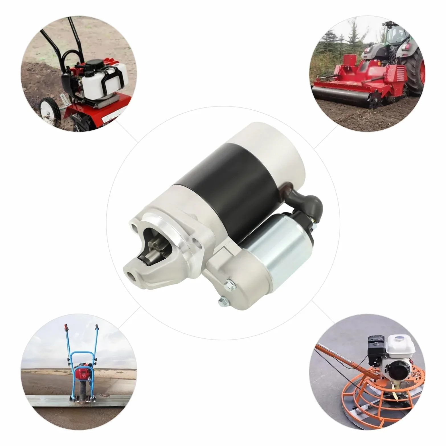 Motor de arranque para generador diésel monocilíndrico refrigerado por aire, de 1 kW de potencia, resistente al desgaste y a la oxidación. Motor de arranque Arrancador motocicleta