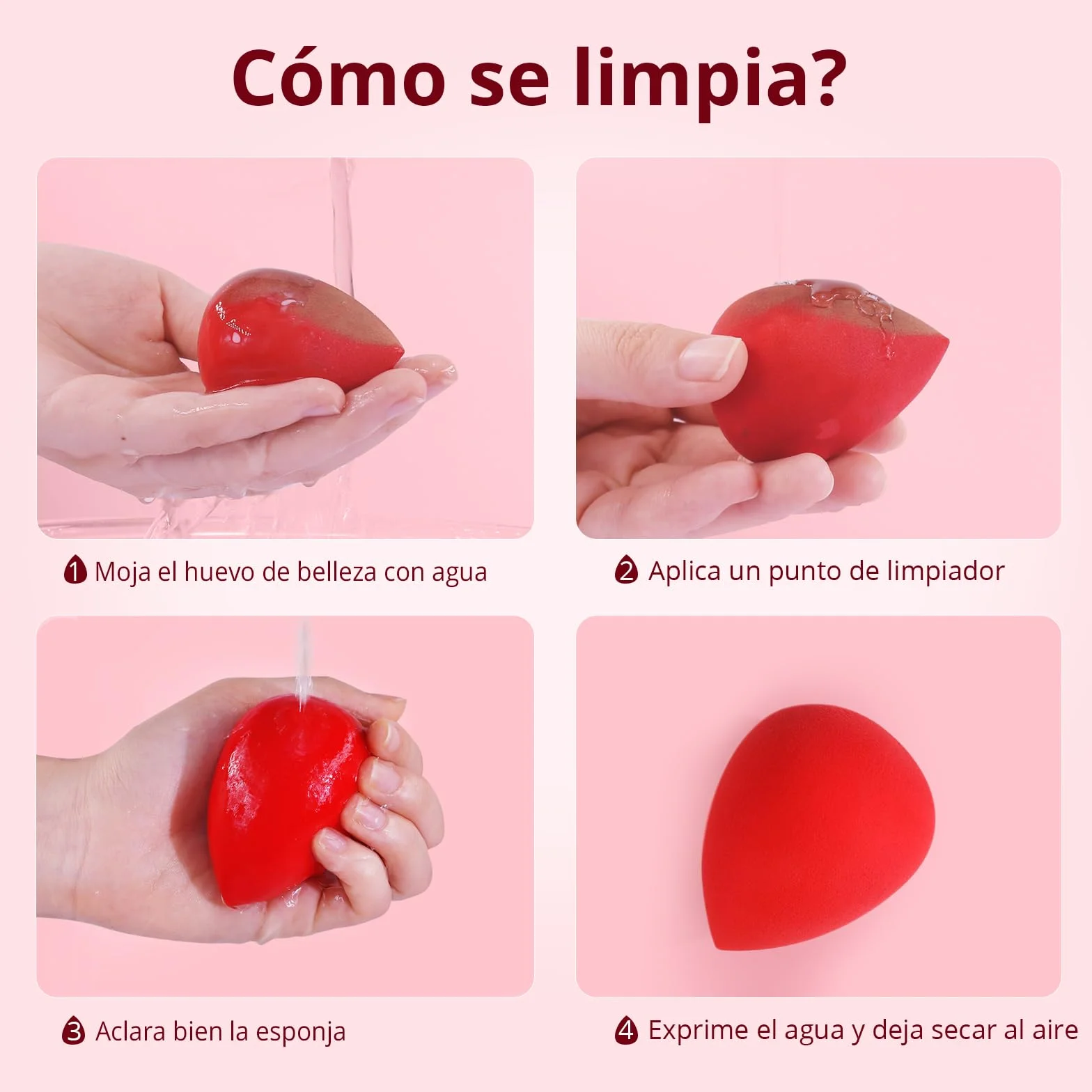 BEAKEY Esponja Maquillaje 5 Unidades Beauty Blender para Base