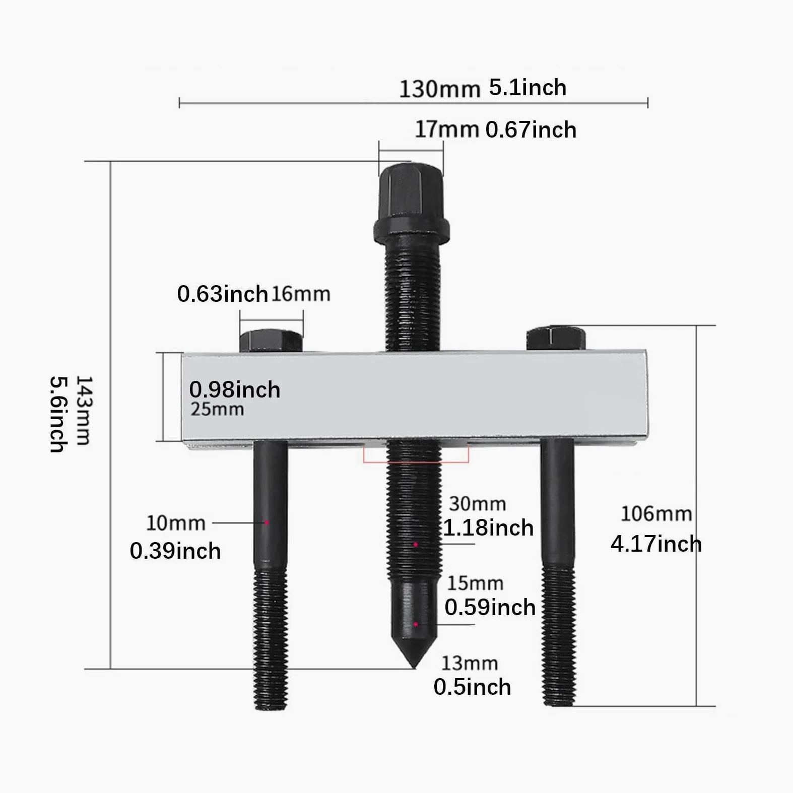 Extractor de poleas de cigüeñal Ligero y portátil, Separador de rodamientos Multiusos para Camiones