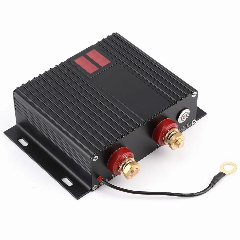 Aislador de batería dual 150 A 12 V 24 V Relé inteligente sensible al voltaje, administrador de batería dual con indicador LED para automóviles, vehículos recreativos,