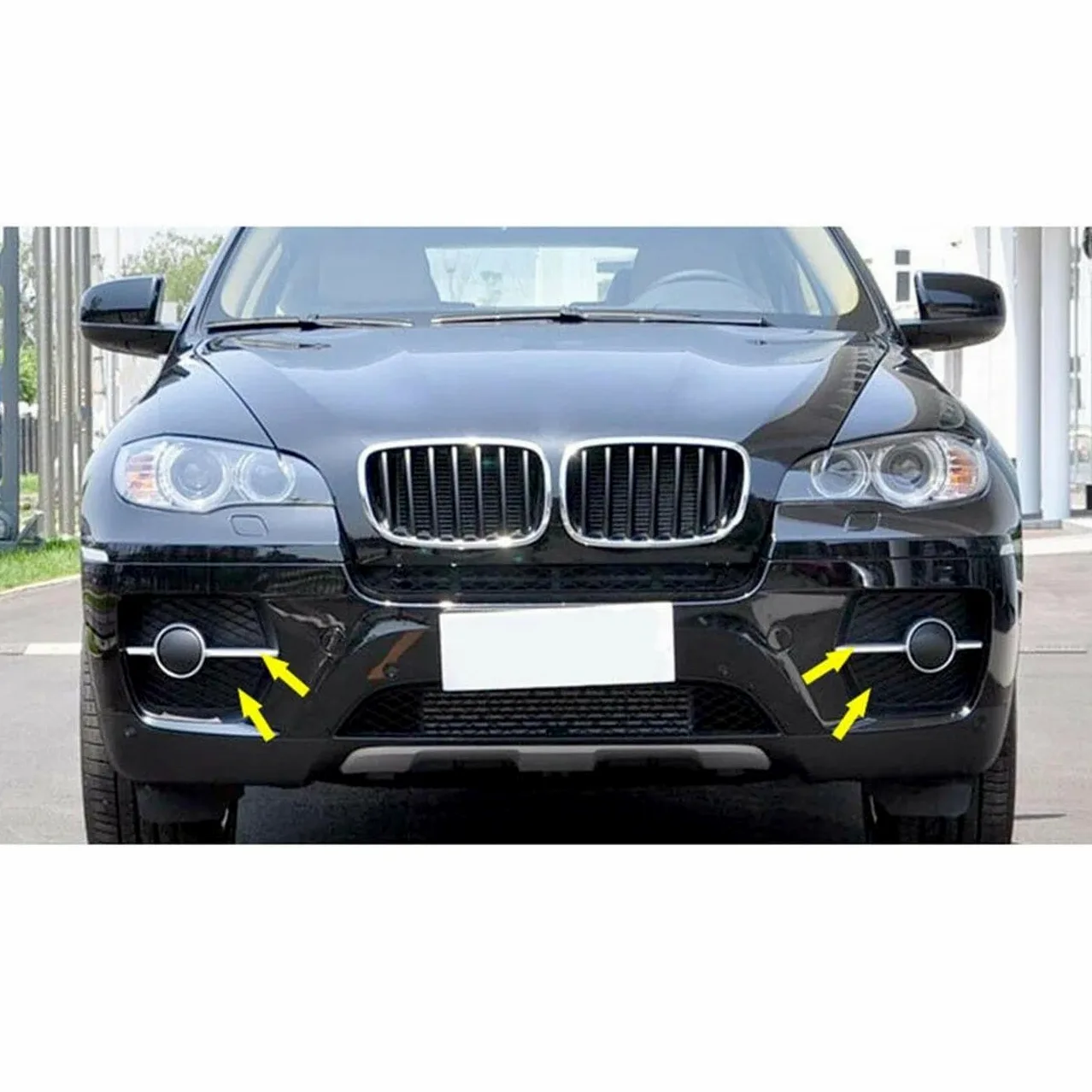 Luces Antiniebla Para B&MW X6 E71 E72 2008-2014 Luz Antiniebla Del Parachoques Delantero Cubierta Embellecedora Rejilla 51117188383 51117188384 51117188385 51117188386 Montaje de luces de antiniebla