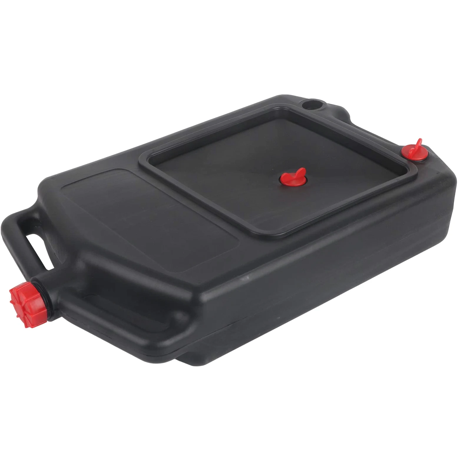 Bandeja de Drenaje de Aceite, Bandeja de Drenaje de Aceite ABS de 8 litros con 3 Aberturas Selladas y 3 Asas, Colector de Líquido de Perfil bajo a Prueba de Fugas para de de Motocicleta, de