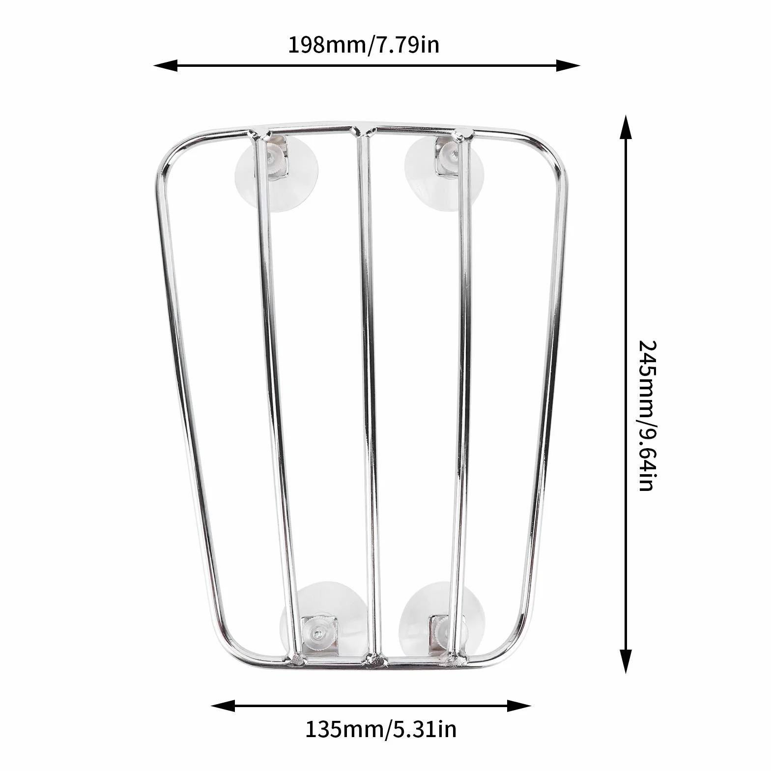 Soporte de Equipaje para Tanque de Combustible de Motocicleta Soporte de portaequipajes de Estilo Retro Universal(B (Plata)