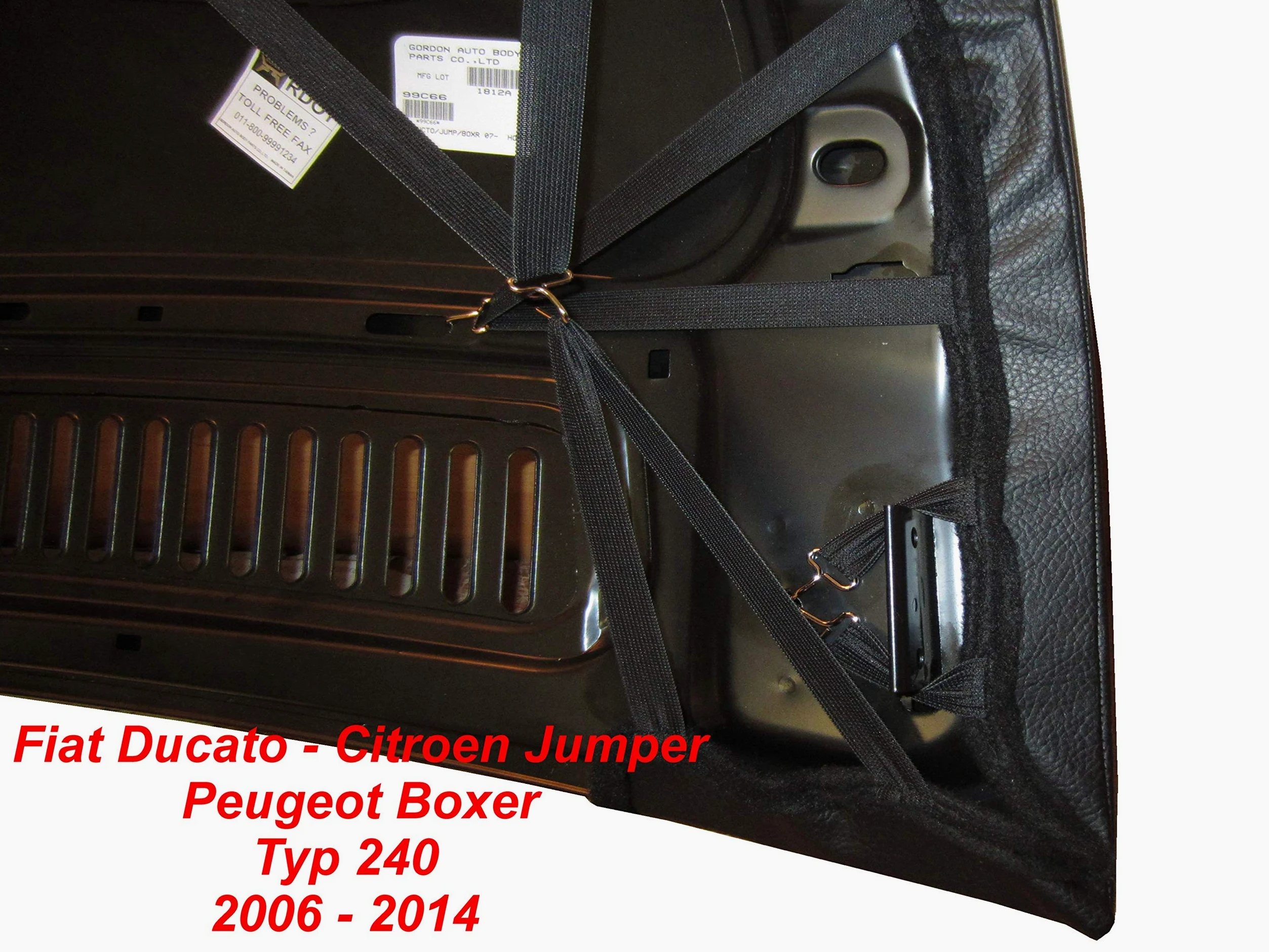 AB3-00597 Auto Bra para Todo el capó Compatible con FIAT Ducato Peugeot Boxer Citroen Jumper 2006-2014 Protección contra Impactos de Piedras, Tuning Bonnet Bra