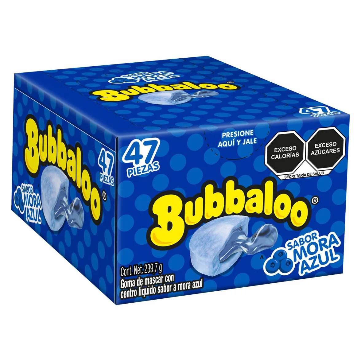 Bubbaloo Adams goma de mascar 47 pz varios sabores