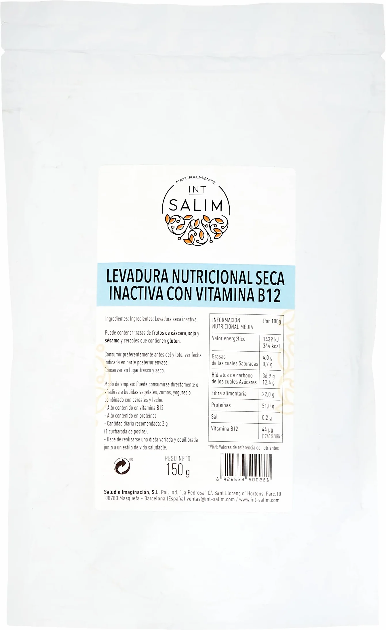 LEVADURA NUTRICIONAL SECA INACTIVA