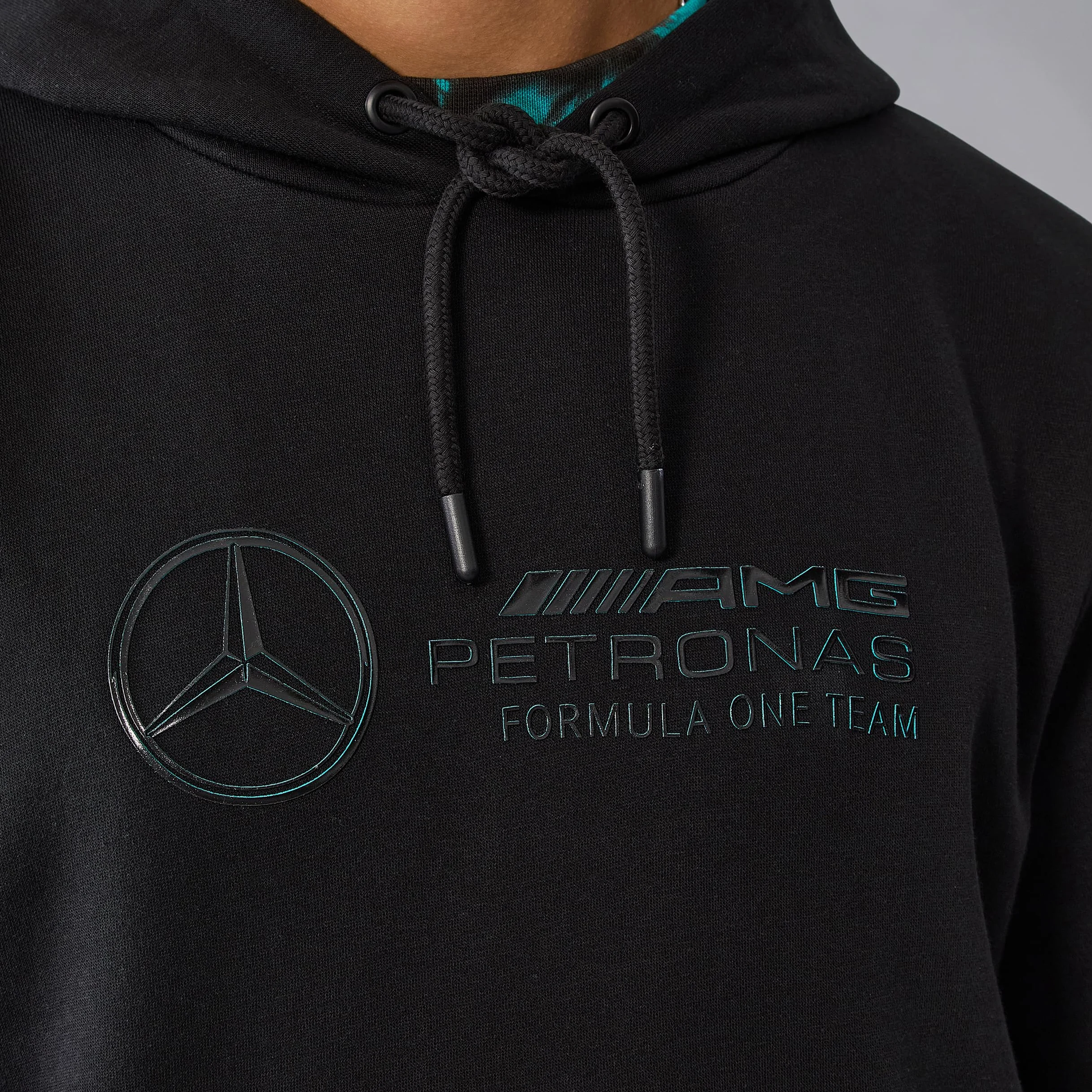 Mercedes AMG Petronas Sudadera con Capucha F1 Stealth Logo para Hombre - Negro - Tamaño: 3XL