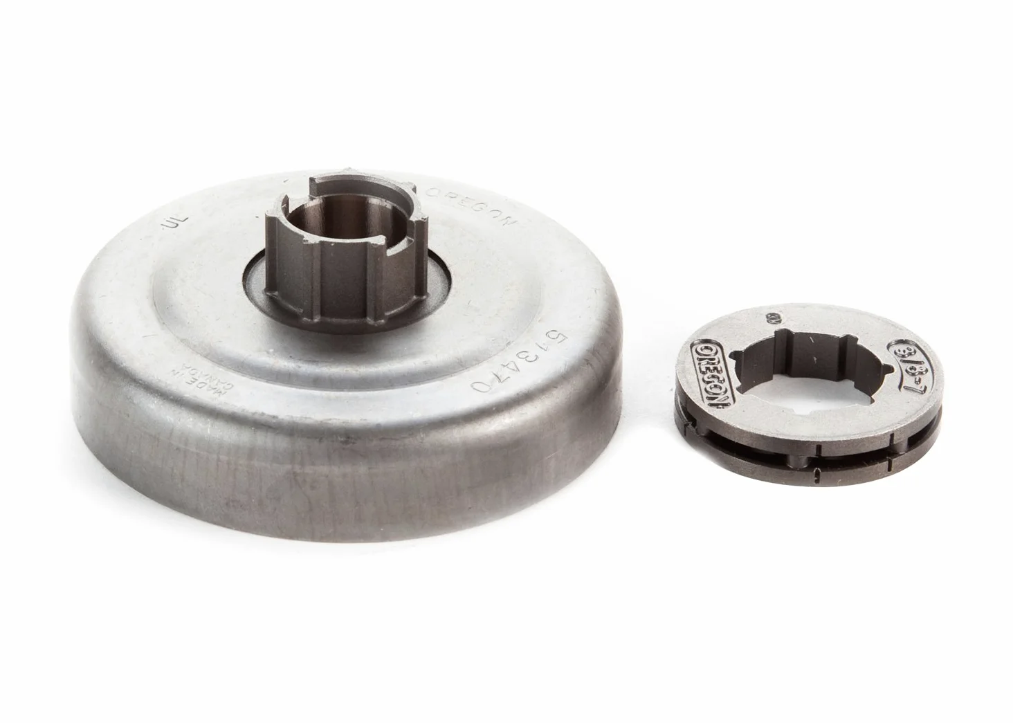 Oregon 513470X - Sistema de piñón de llanta Power Mate de 7 dientes de paso pequeño de 3/8 pulgadas