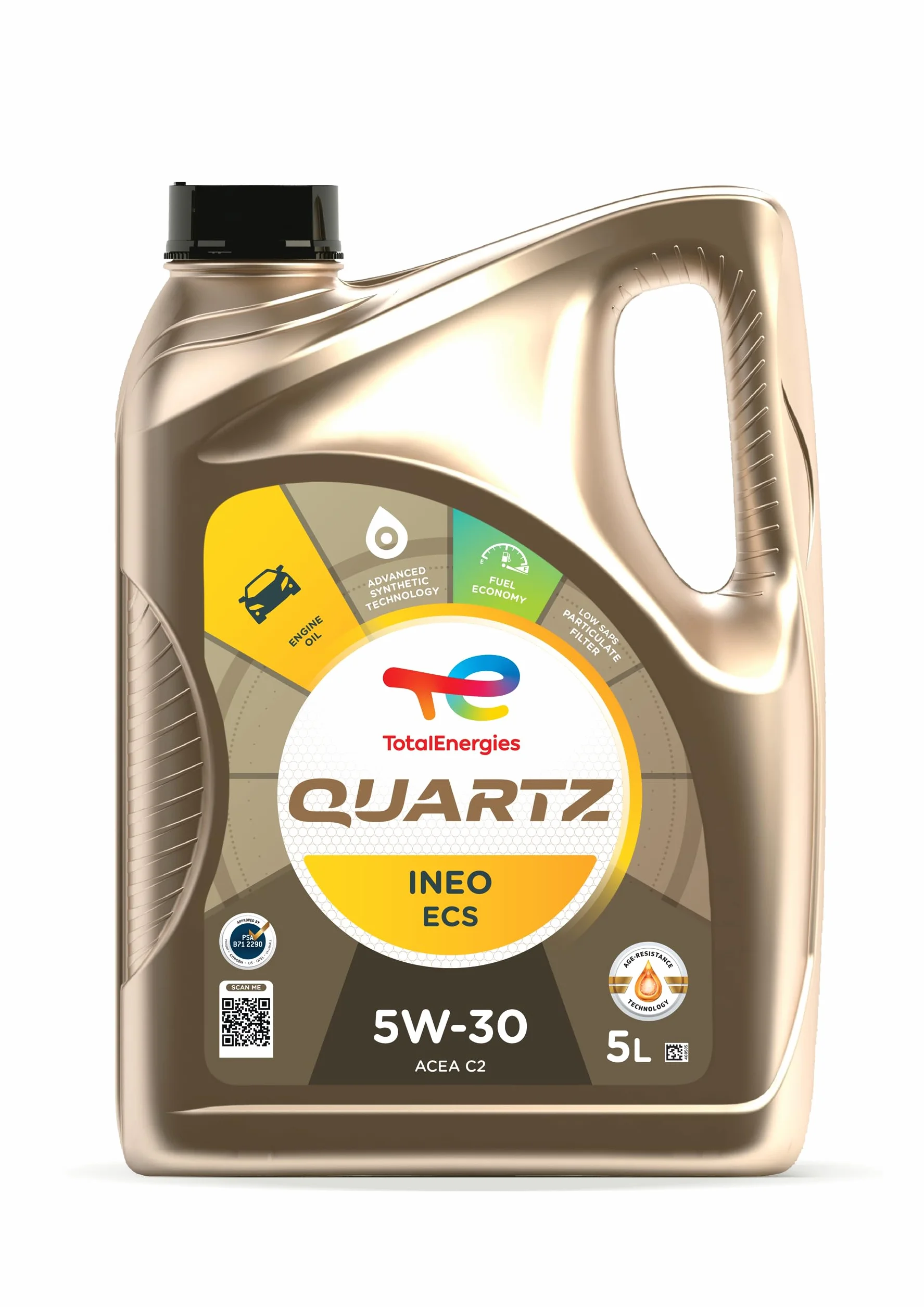 Total Quartz Ineo ECS 5W-30 Aceite Lubricante de Motor 5 Litros