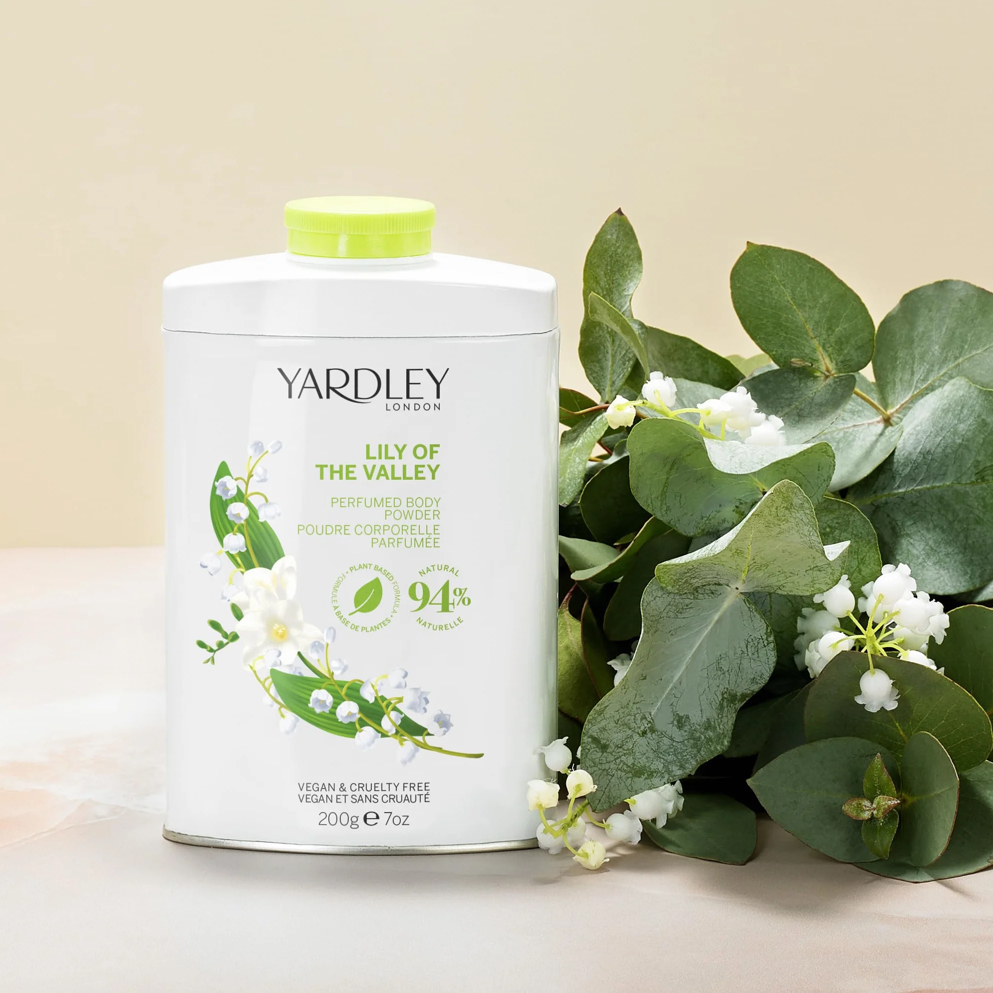 Yardley London Polvo Corporal Perfumado Lily of the Valley, 200g