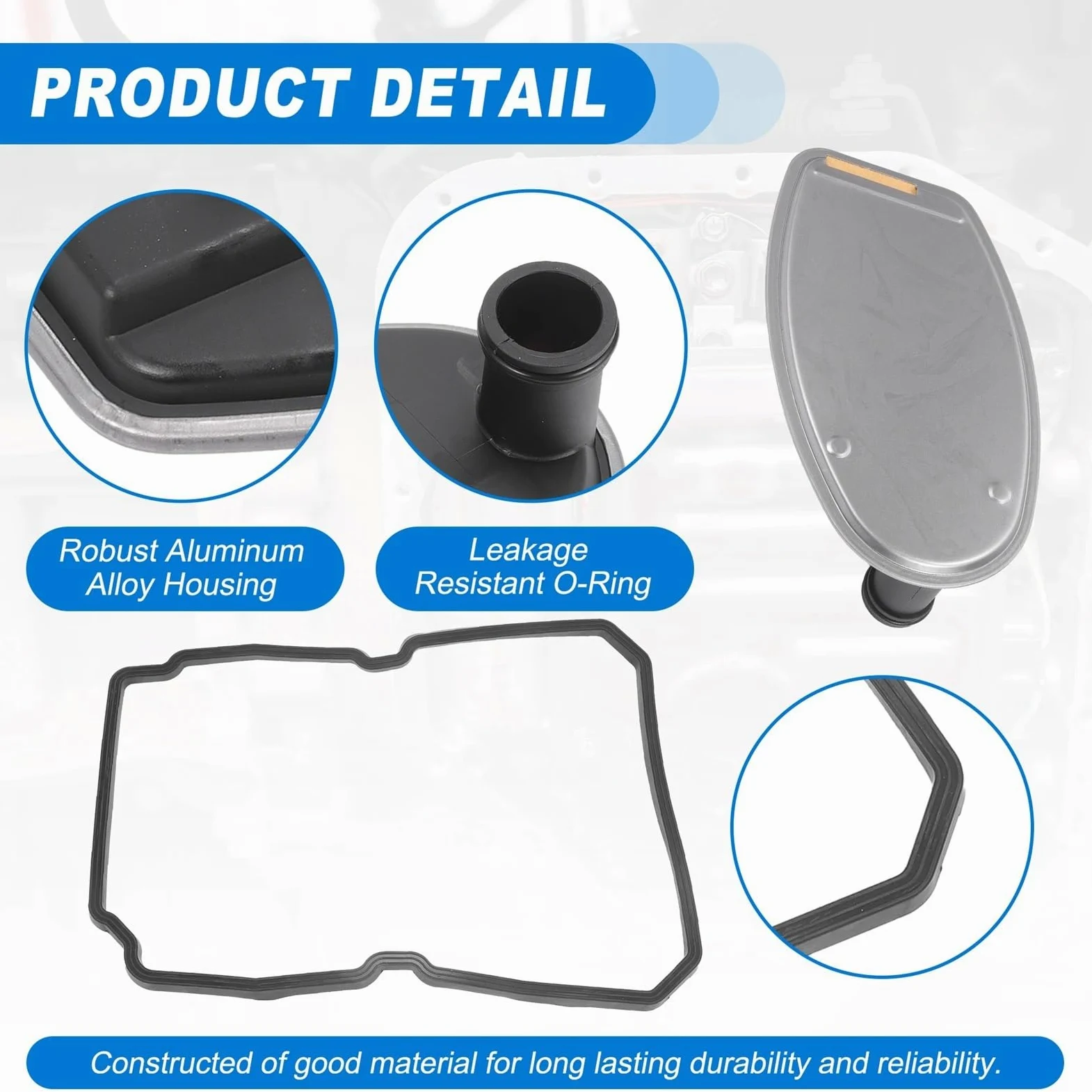 Cárter Estanque‌ Kit de Junta Filtro y Conector del Sensor Velocidad la Placa conductora transmisión Compatible con Chrysler 300 Compatible Luxury Cárter Recambio‌
