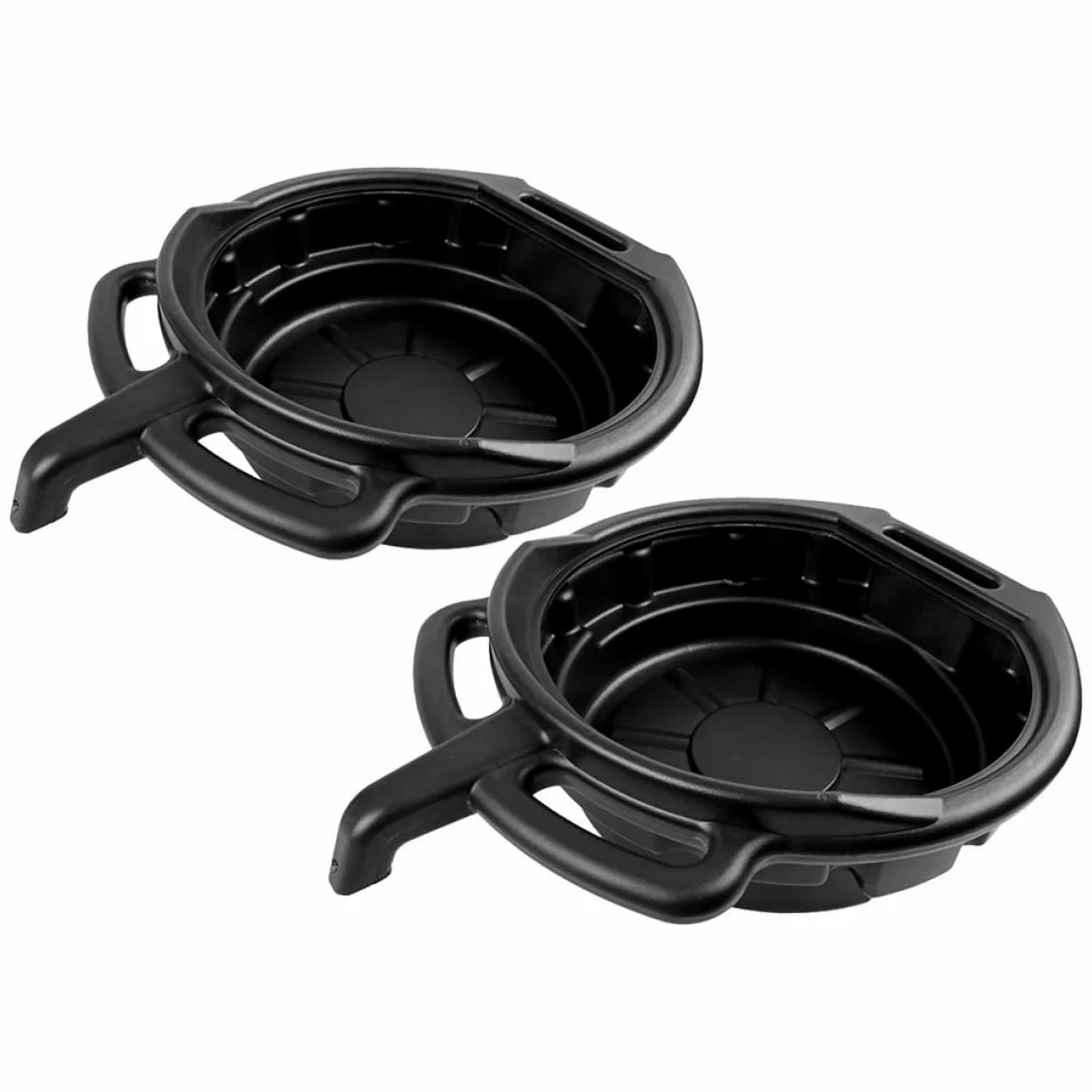 Recogedor de Aceite Motor 2 Piezas Capacidad de 10l y 15l, Material PE Resistente, Fácil de Almacenar E Instalar para Mantenimiento de Coche