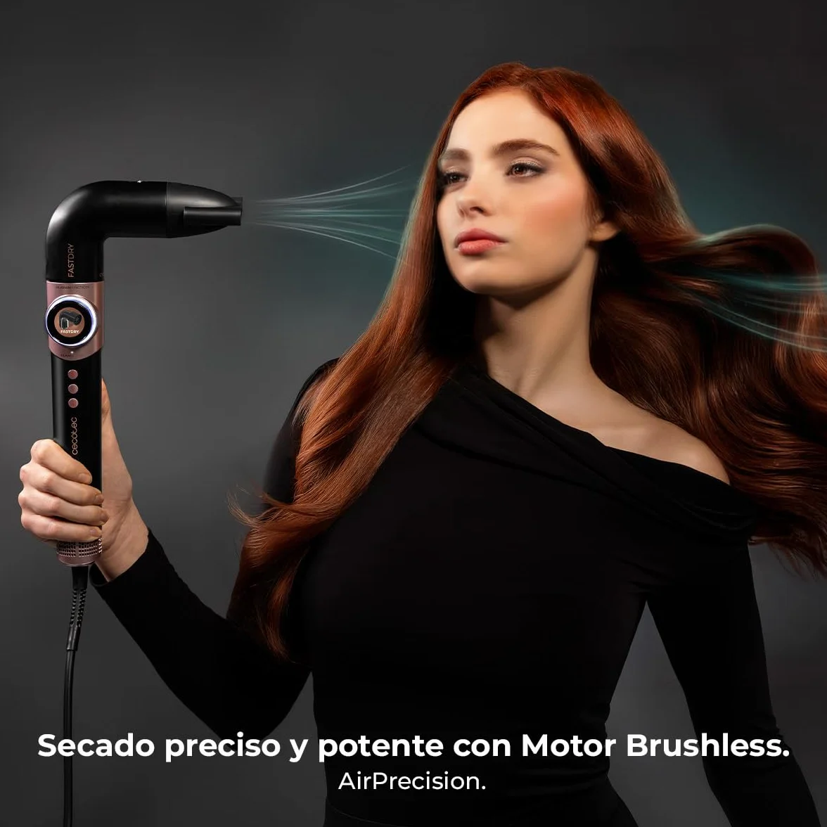 Cecotec AirGlisse 8in1 Cepillo de Aire Moldeador Multifunción 1400W 110000rpm Negro