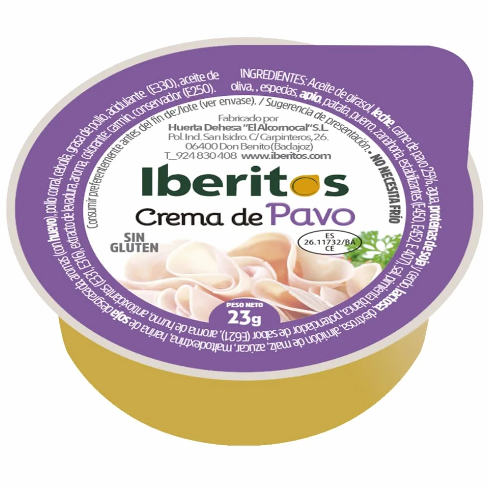 Iberitos Crema Untable de Pavo Sin Gluten 18 Monodosis 23g