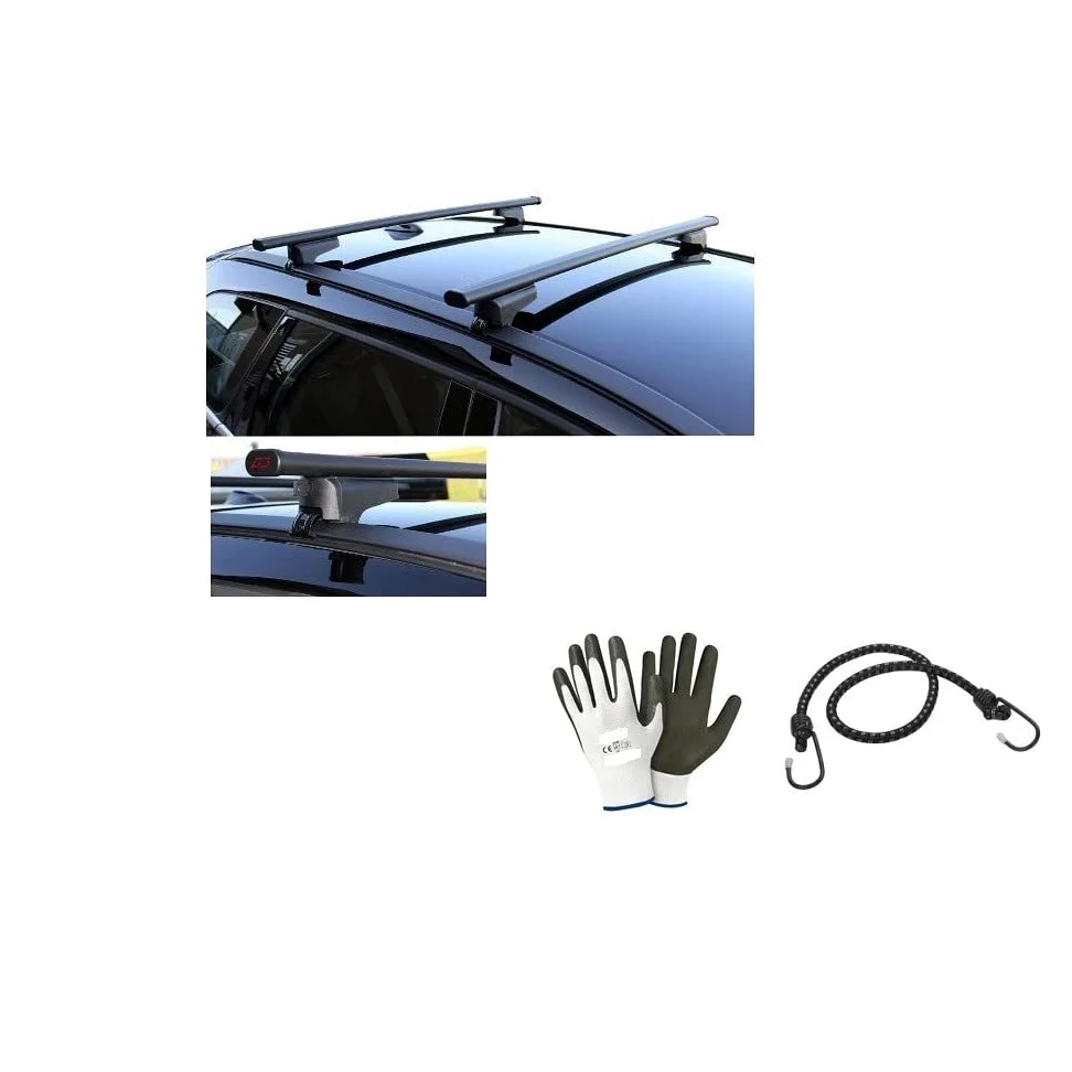 Barras para techo de coche de 130 cm para BMW X1 5P 2011. Barra portaequipajes para raíles altos y bajos de acero + regalo
