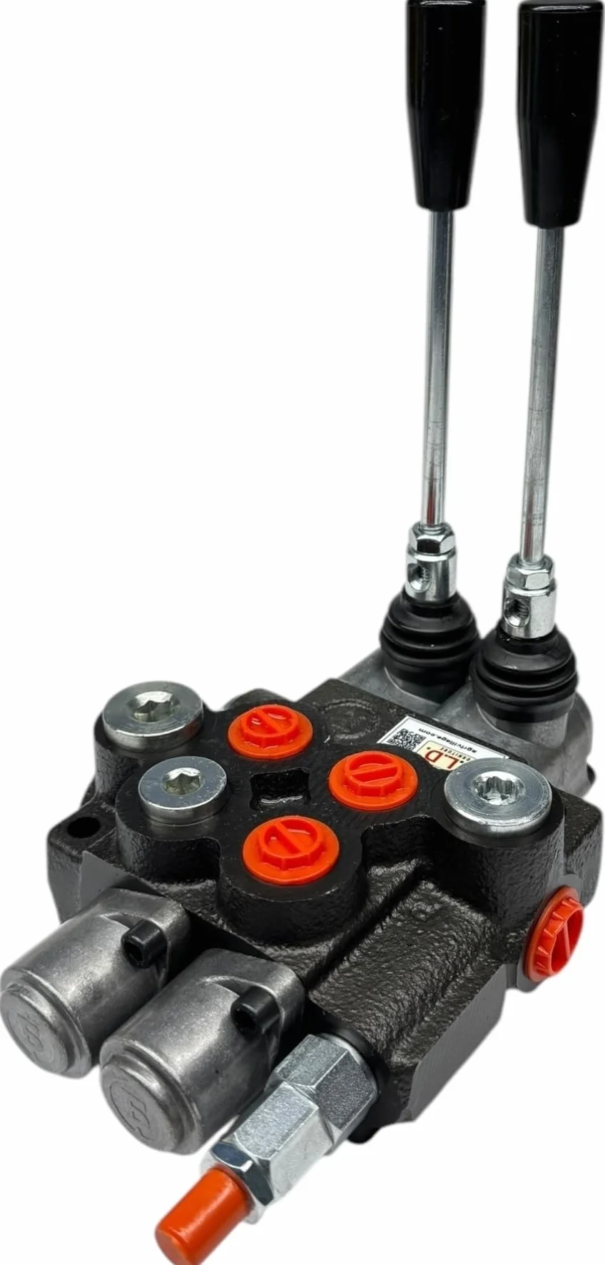 Distribuidor oleodinámico para tractor 2 palancas -1 doble efecto + 1 simple efecto 3/8" 45 litros 300 bar