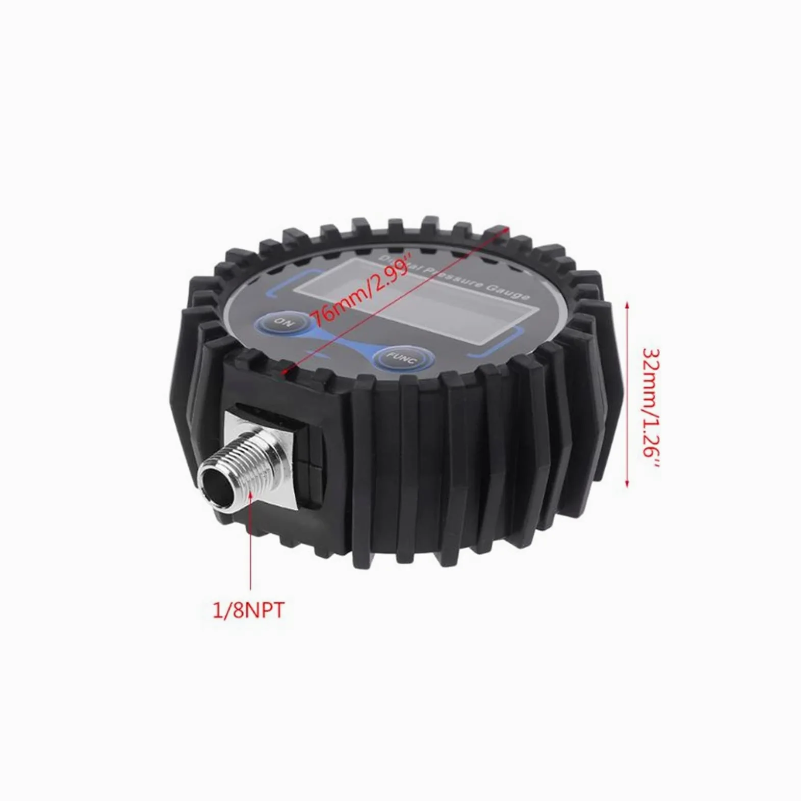 Medidor de presión de neumáticos Digital de 0-200 PSI, medidor PSI de Aire para Coche, probador de presión de neumáticos 1/8 NPT