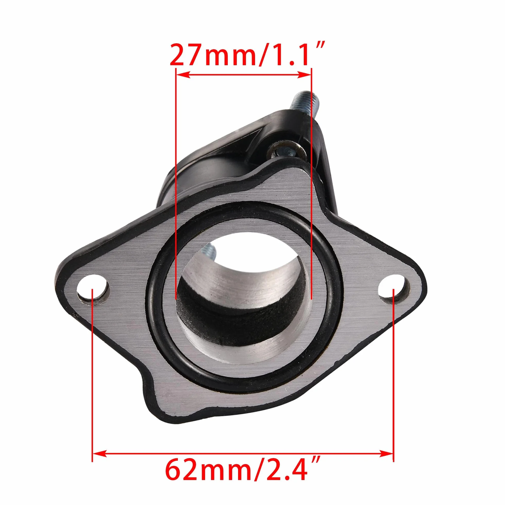 WOOSTAR Tubo Admision Carburador 27mm Reemplazo para CG 125cc 150cc 200cc Motor Vertical Roketa Sunl BMS JCL Jetmoto ATV 4 Wheeler Quad Dirt Pit Bike Go Kart